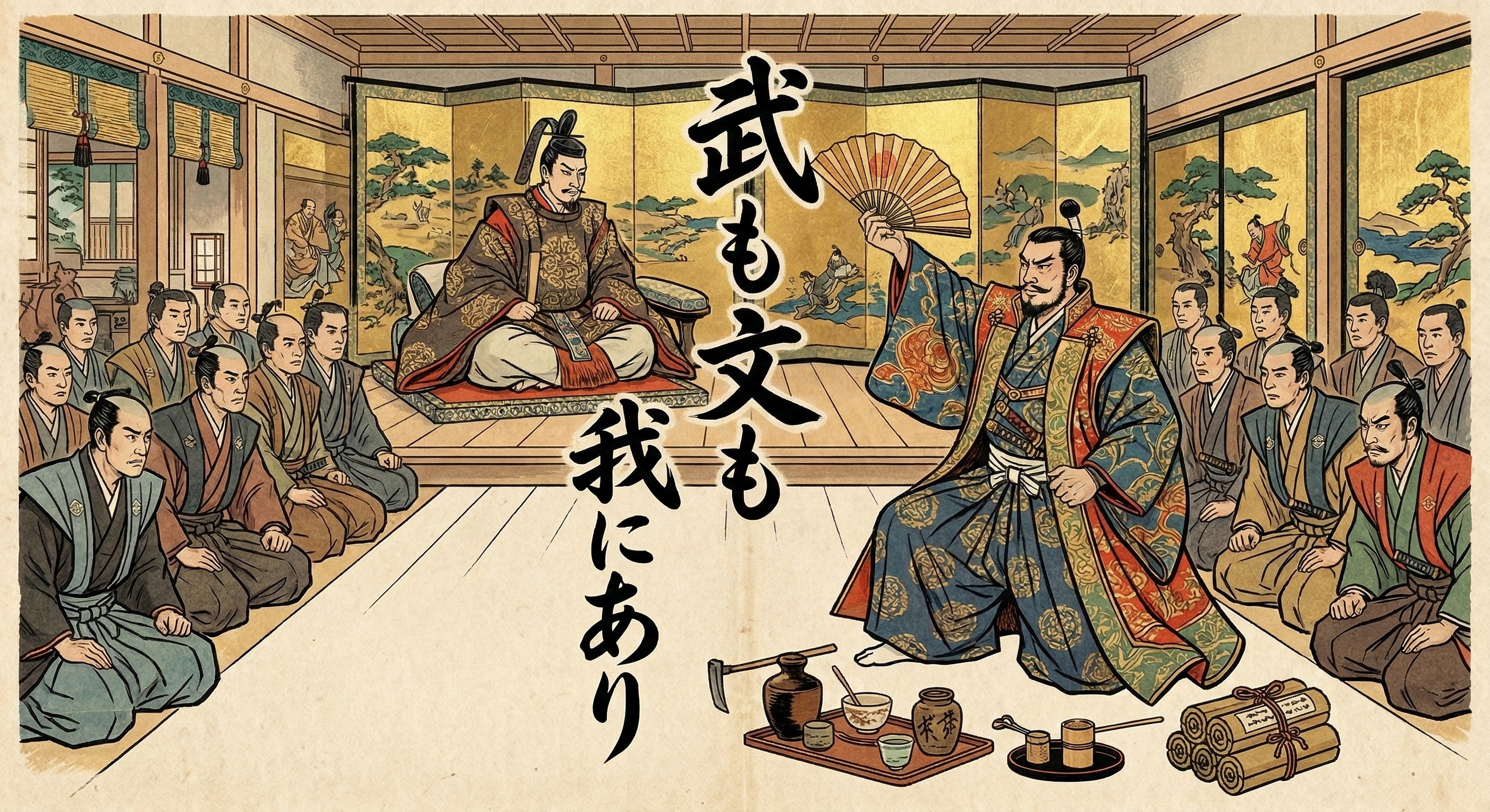 三好長慶が将軍・足利義輝の前で「武も文も我にあり」と豪語した驕慢譚を検証。史実との乖離や、長慶の人物像、彼が生きた時代の力学から、物語が生まれた背景を解明。