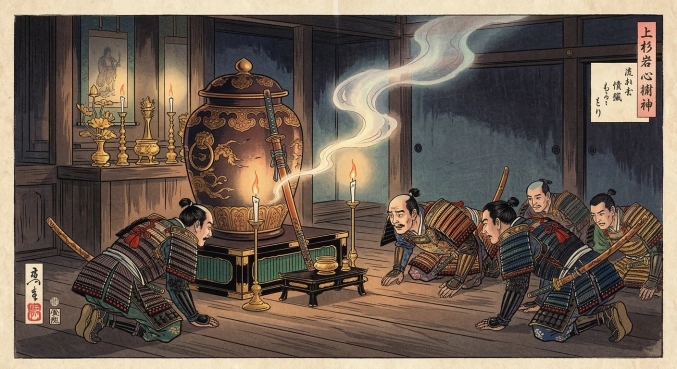 上杉謙信　～刀から香毘沙門天と化す神霊譚～