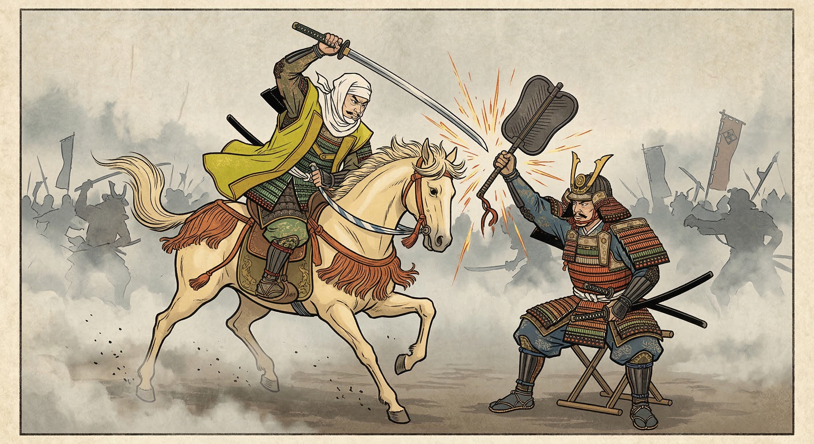 上杉謙信～川中島で信玄へ単騎斬り込み～