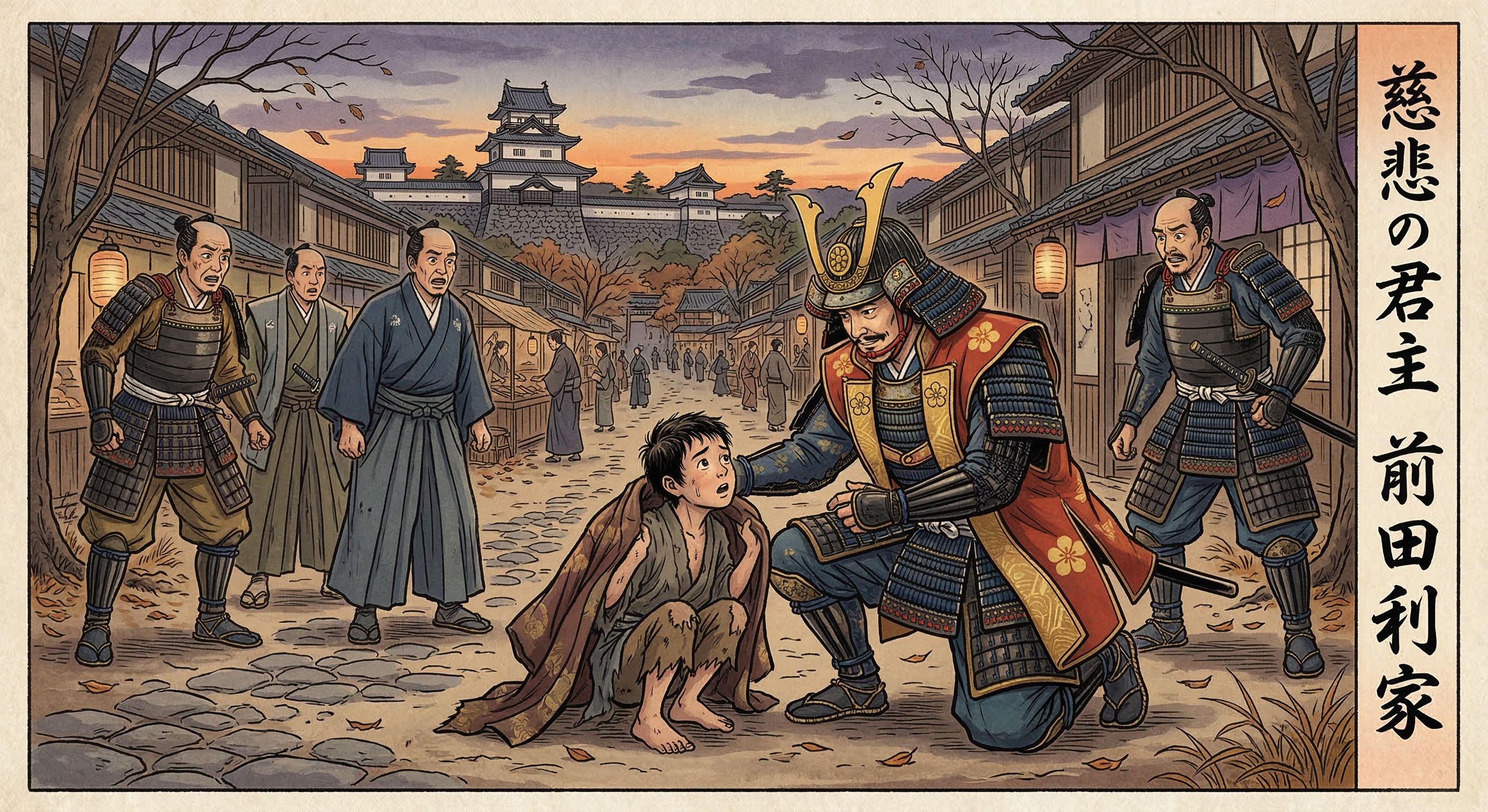 前田利家の「城下孤児養育」慈悲譚を分析。史料にないこの逸話が、利家の人物像や加賀藩の統治理念を背景に、いかにして形成されたかを考察する。