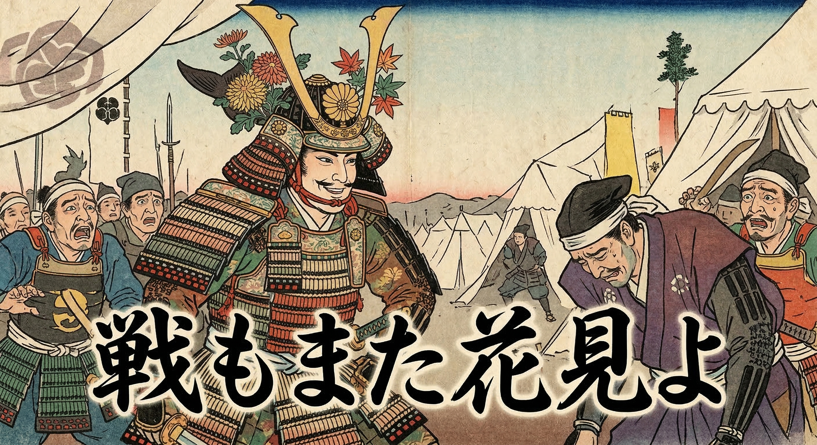 前田慶次～出陣前、兜に花挿し「戦も花見よ」～