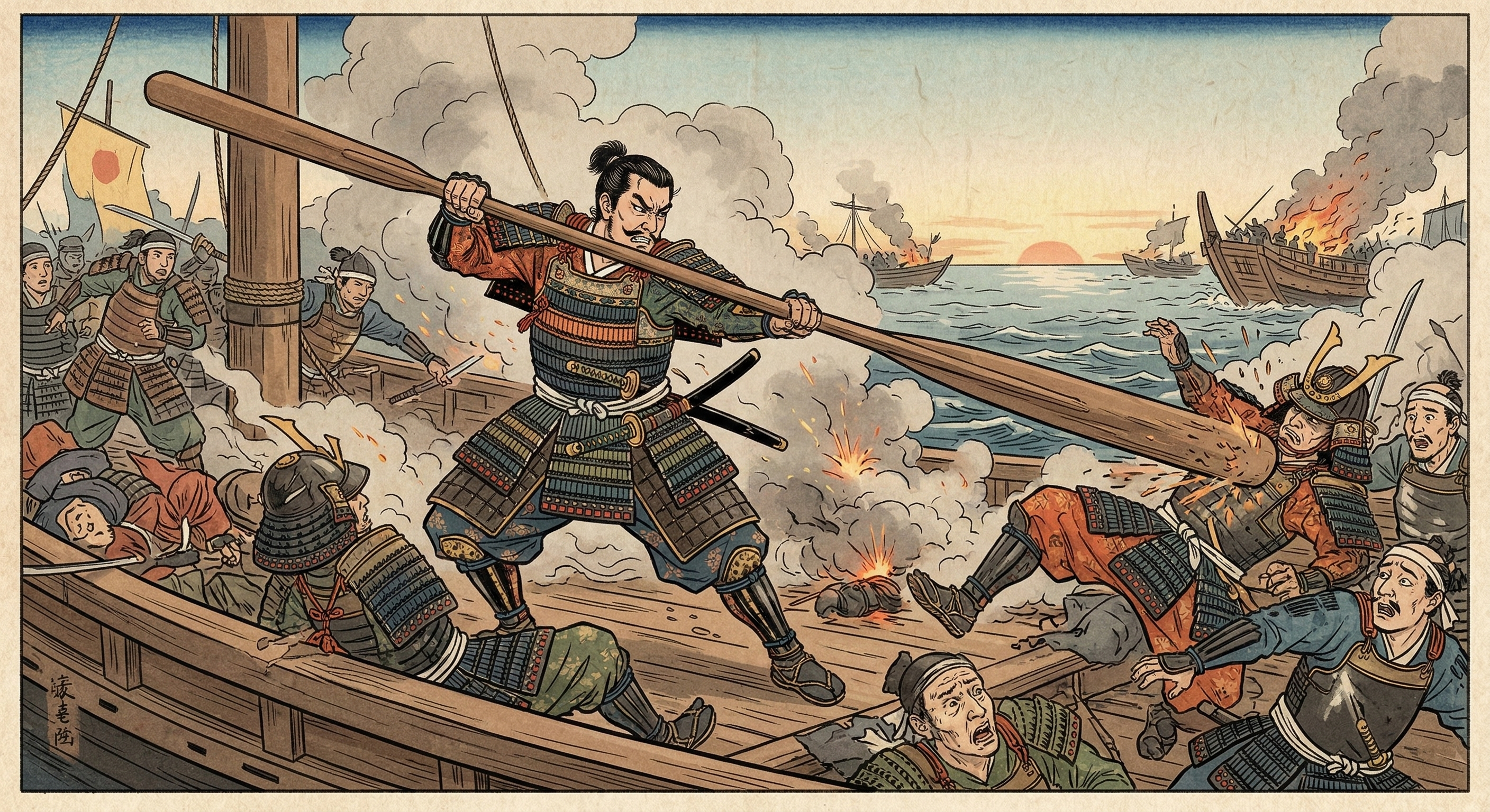 加藤嘉明～敵船乗り込み刀失うも櫓で薙ぐ～