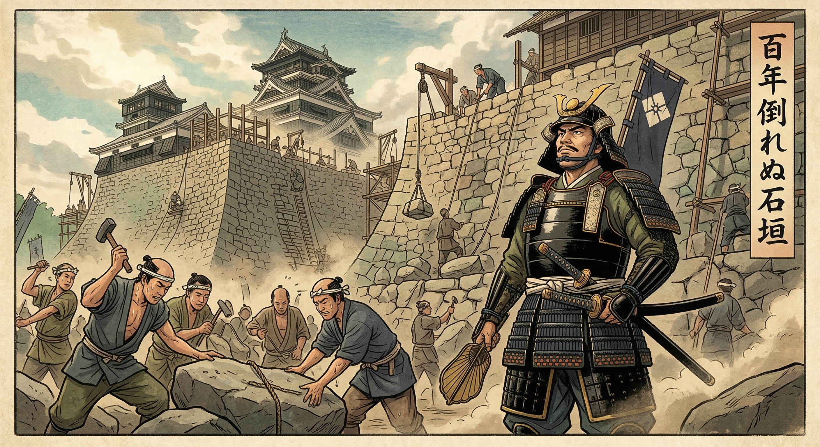 加藤清正～熊本城築城時百年倒れぬ石垣築け～