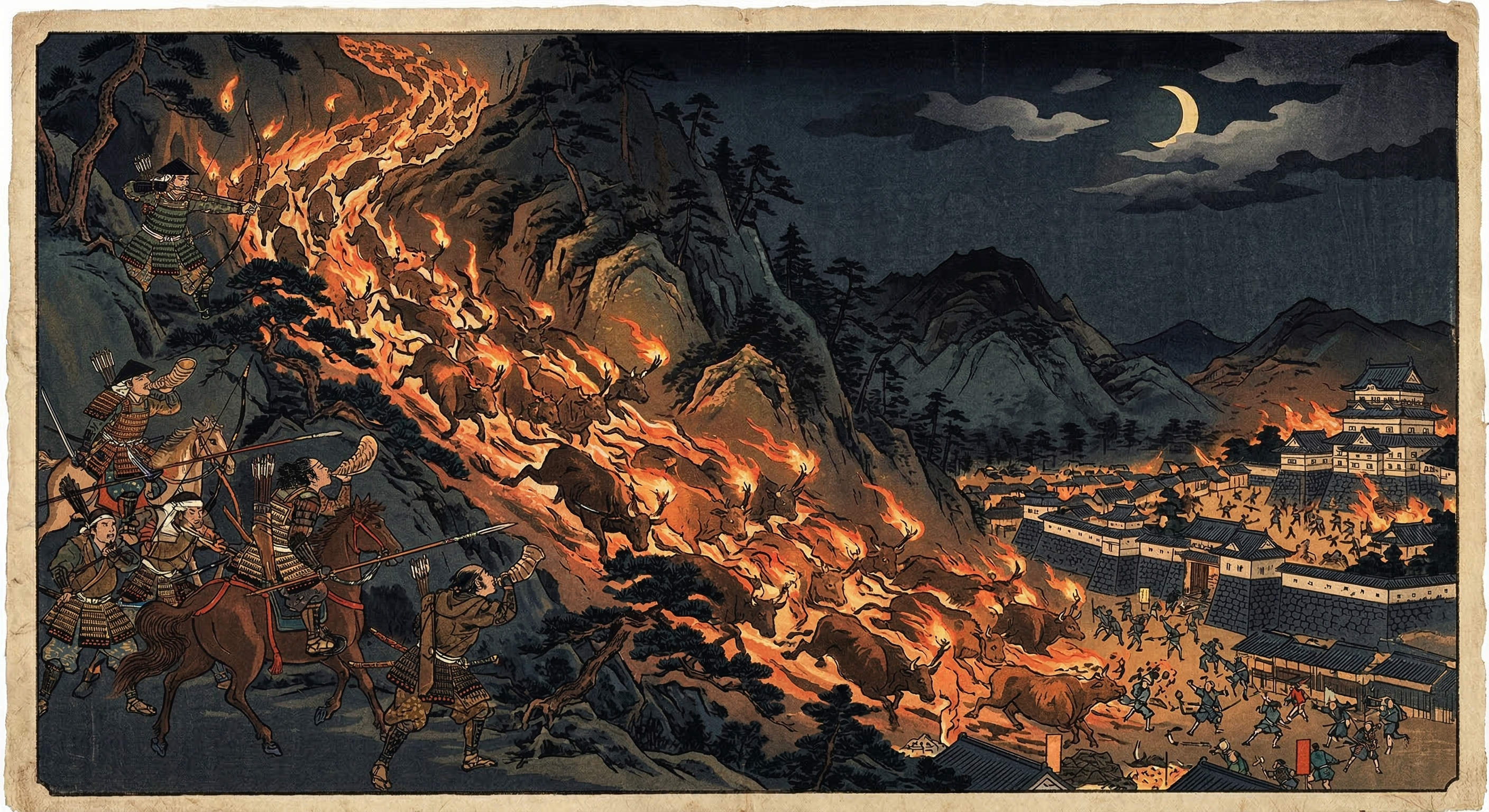 北条早雲～城攻め白旗、油断誘い奇襲策略～