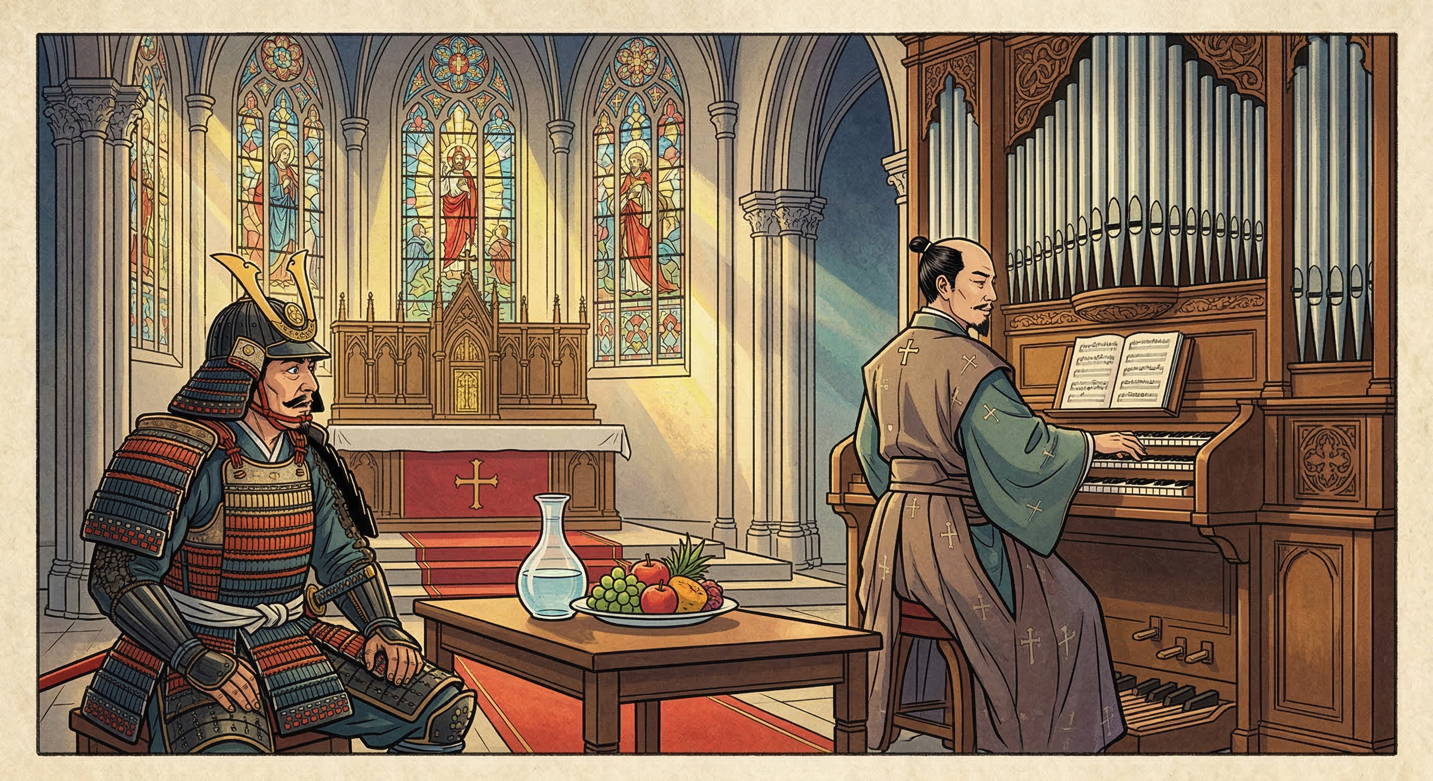 大友宗麟～南蛮寺オルガンで敵将招き和議～