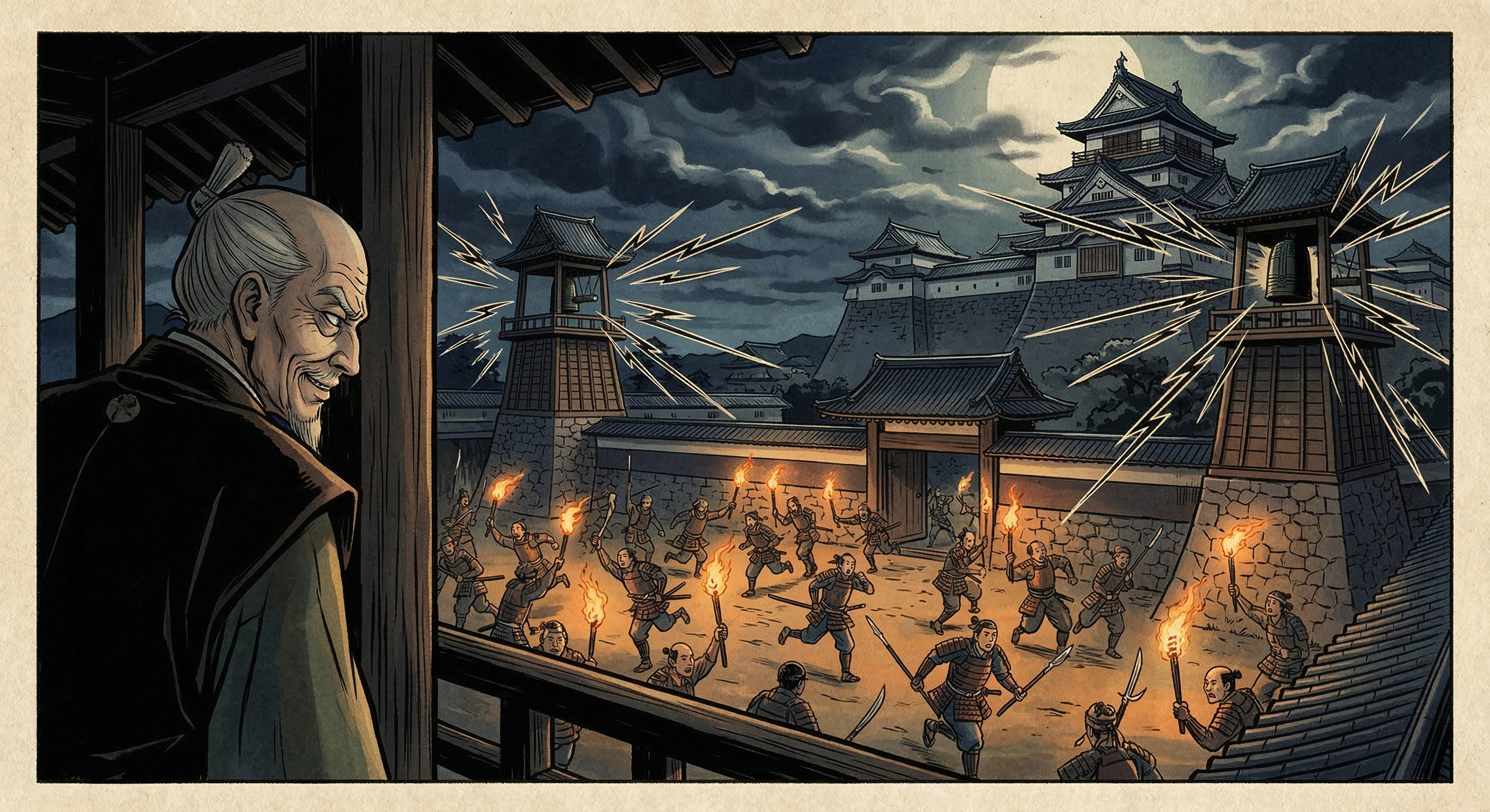 尼子経久～夜半の鐘乱打で城内の不満を炙る～