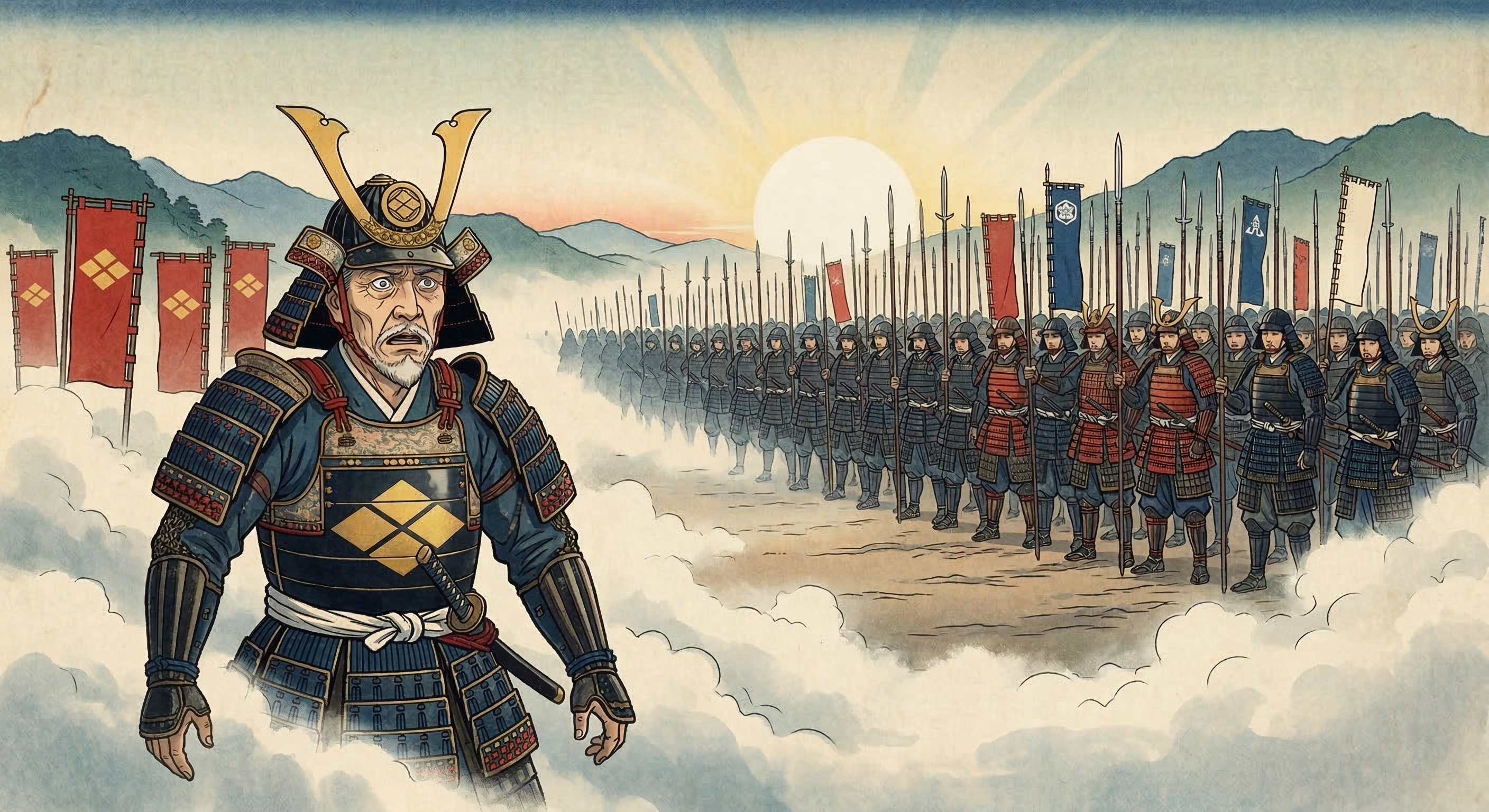 山本勘助～地形策練るも霧晴れ露見悲運～