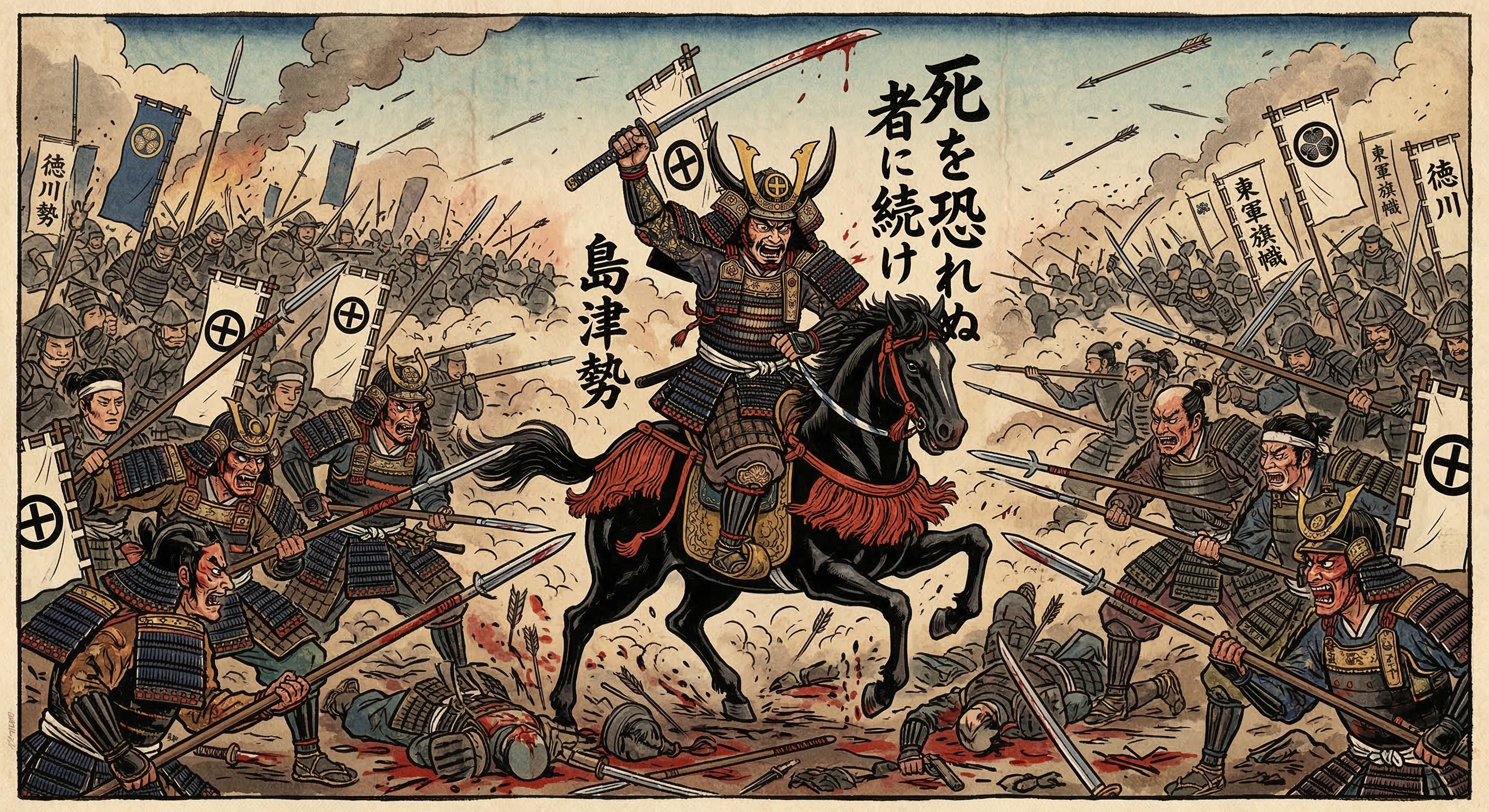 関ヶ原の戦い、島津義弘の壮絶な「退き口」を解説。死を恐れぬ檄と「捨て奸」戦術の真実、そして島津家存続に繋がった政治的帰結を考察。