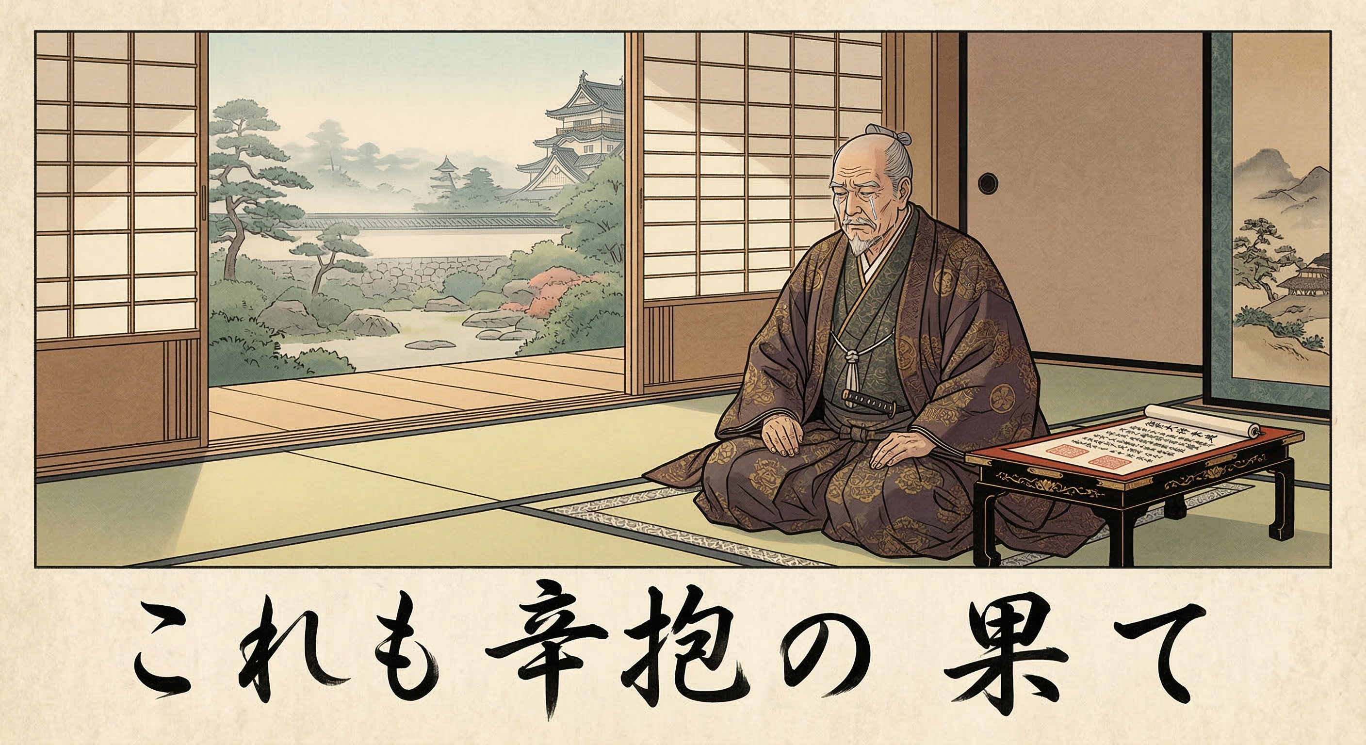 徳川家康の「征夷大将軍宣下の朝の涙」逸話を徹底分析。史料から将軍宣下の実態を解明し、頼山陽による創作が「忍耐の家康」像形成に果たした役割を考察する。