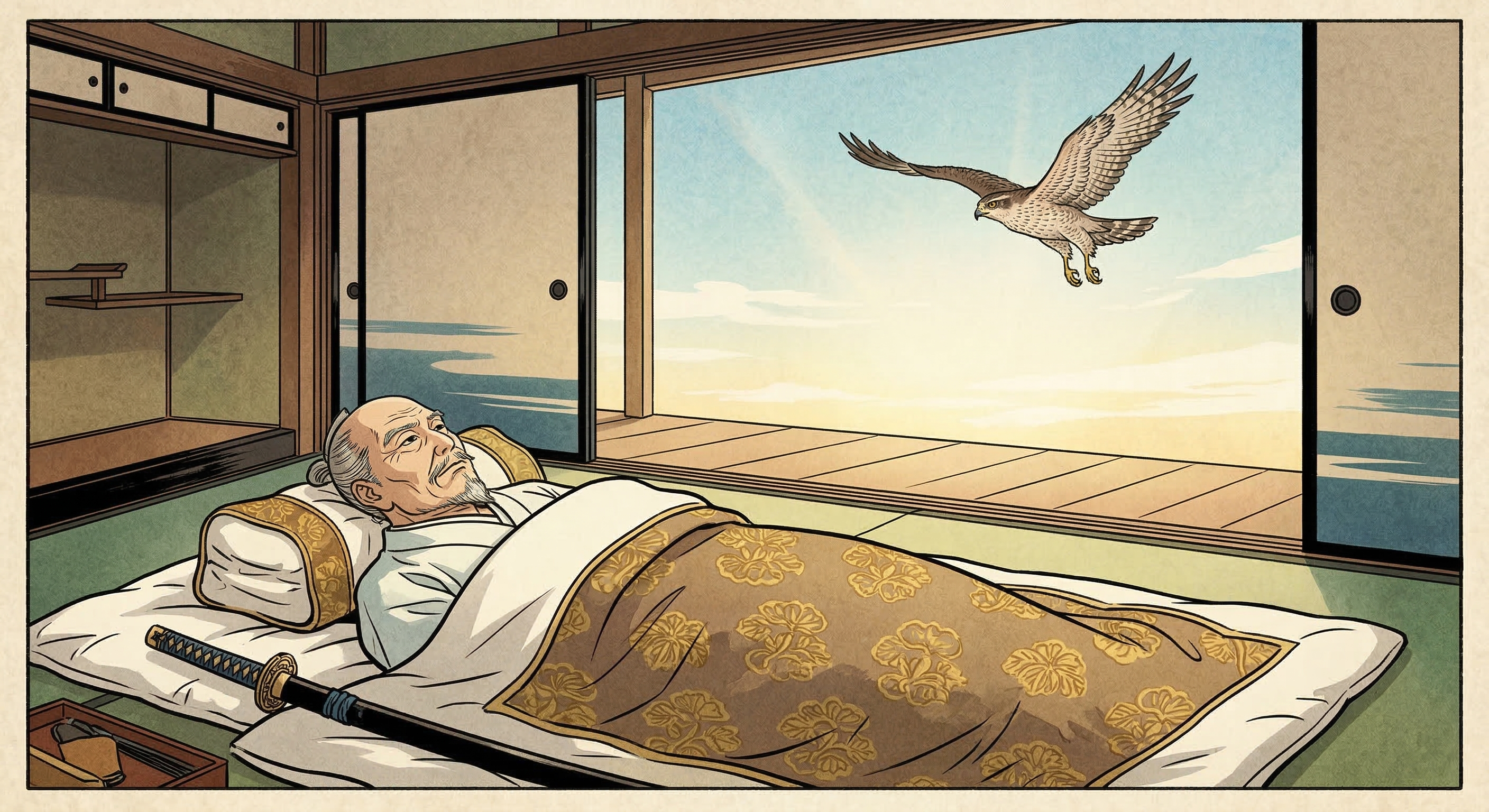 徳川家康～死の床で「鷹は空を去れど志は」～