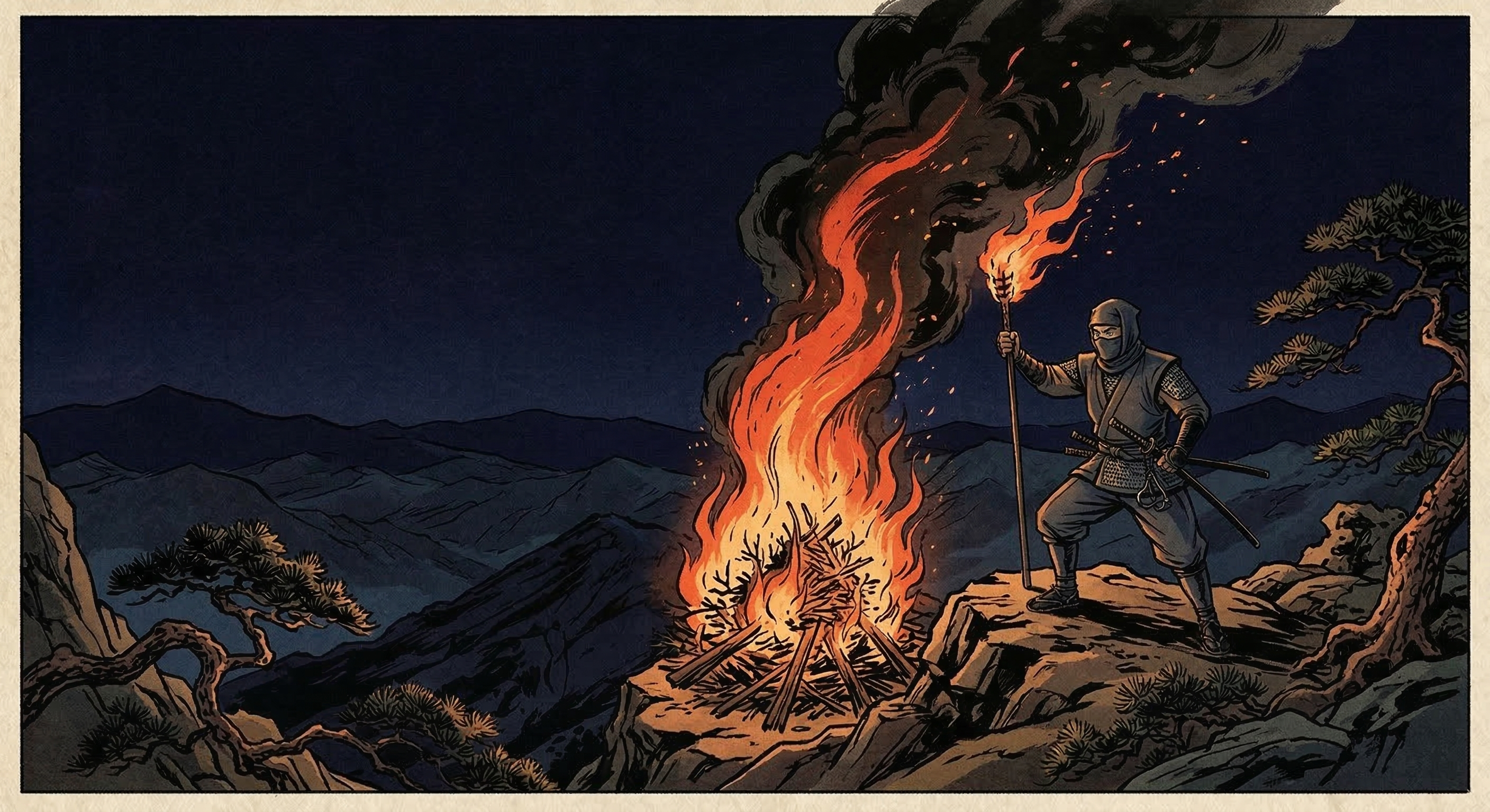 服部半蔵～家康を伊賀越えで導き夜山に火～