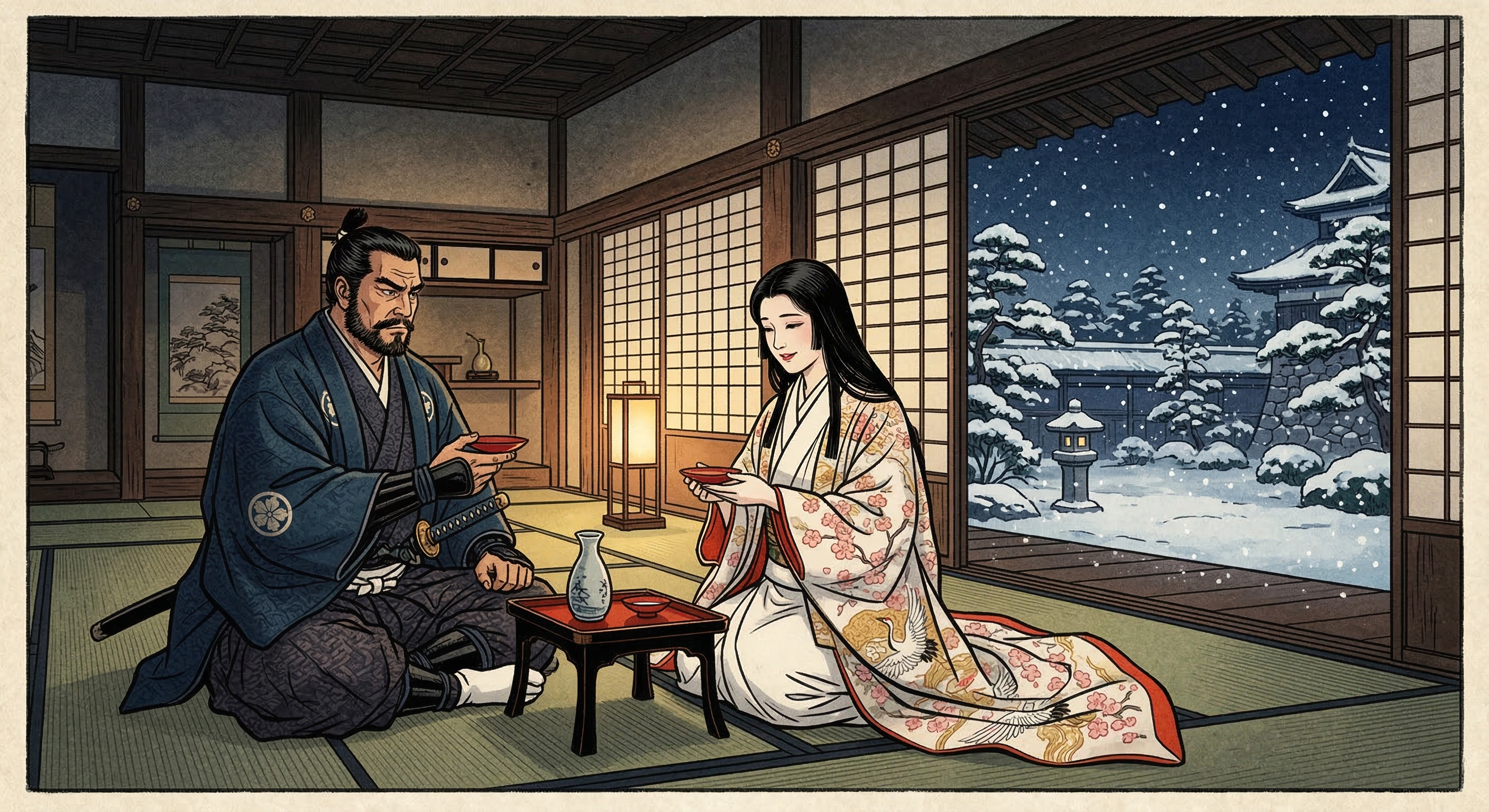 柴田勝家～お市と別れの杯、雪中自刃忠愛～