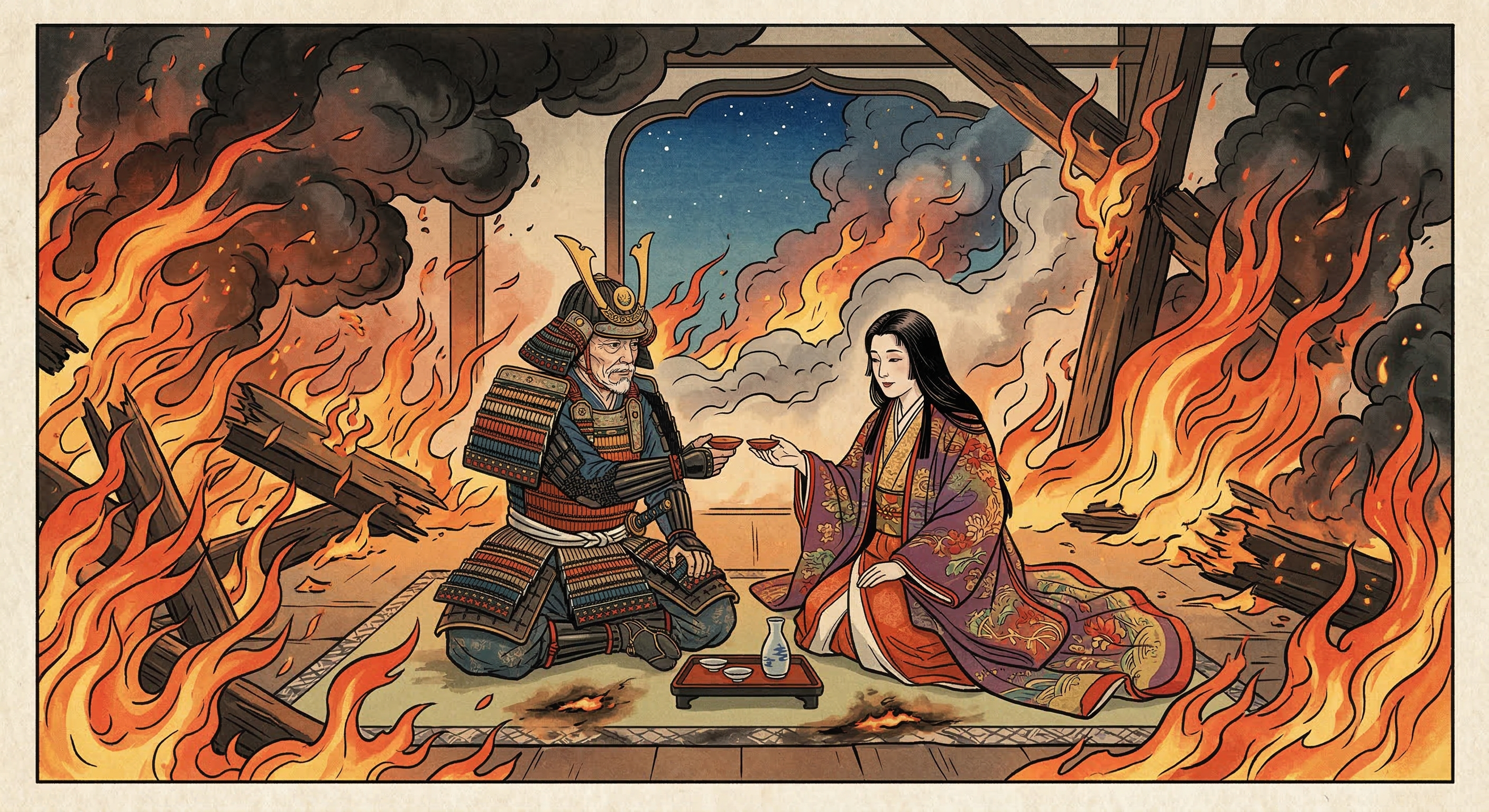 柴田勝家～お市に別れの盃受け自刃寂寥譚～