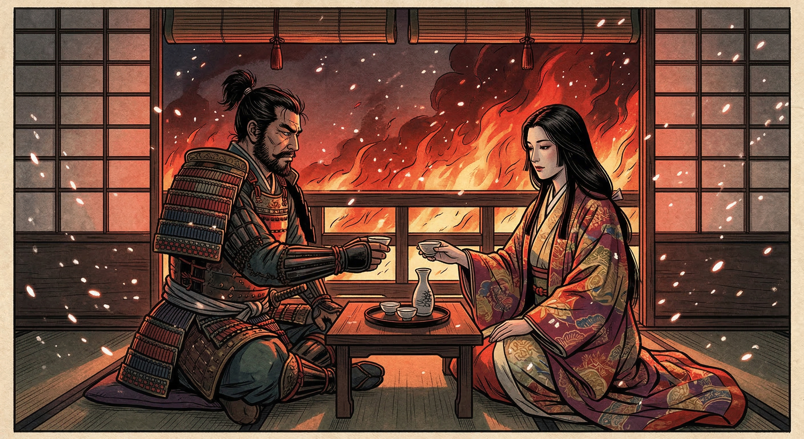 柴田勝家～自刃前、お市と酒「雪のように消えよう」～