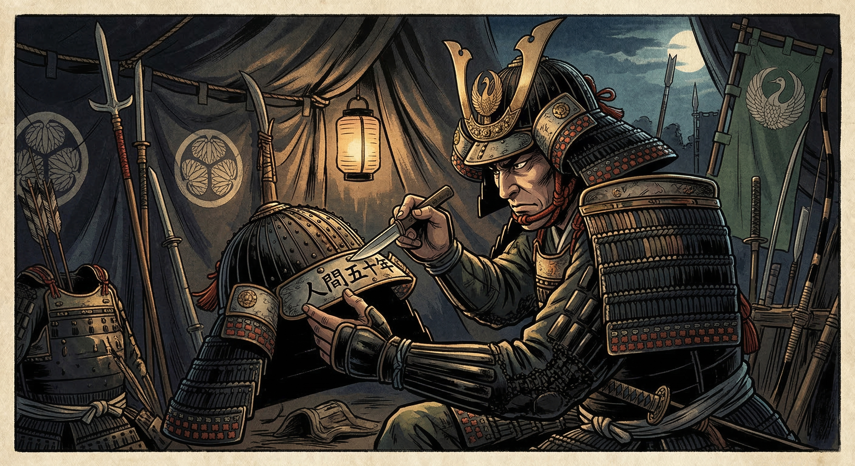 森長可～出陣前兜に人間五十年刻み討死～