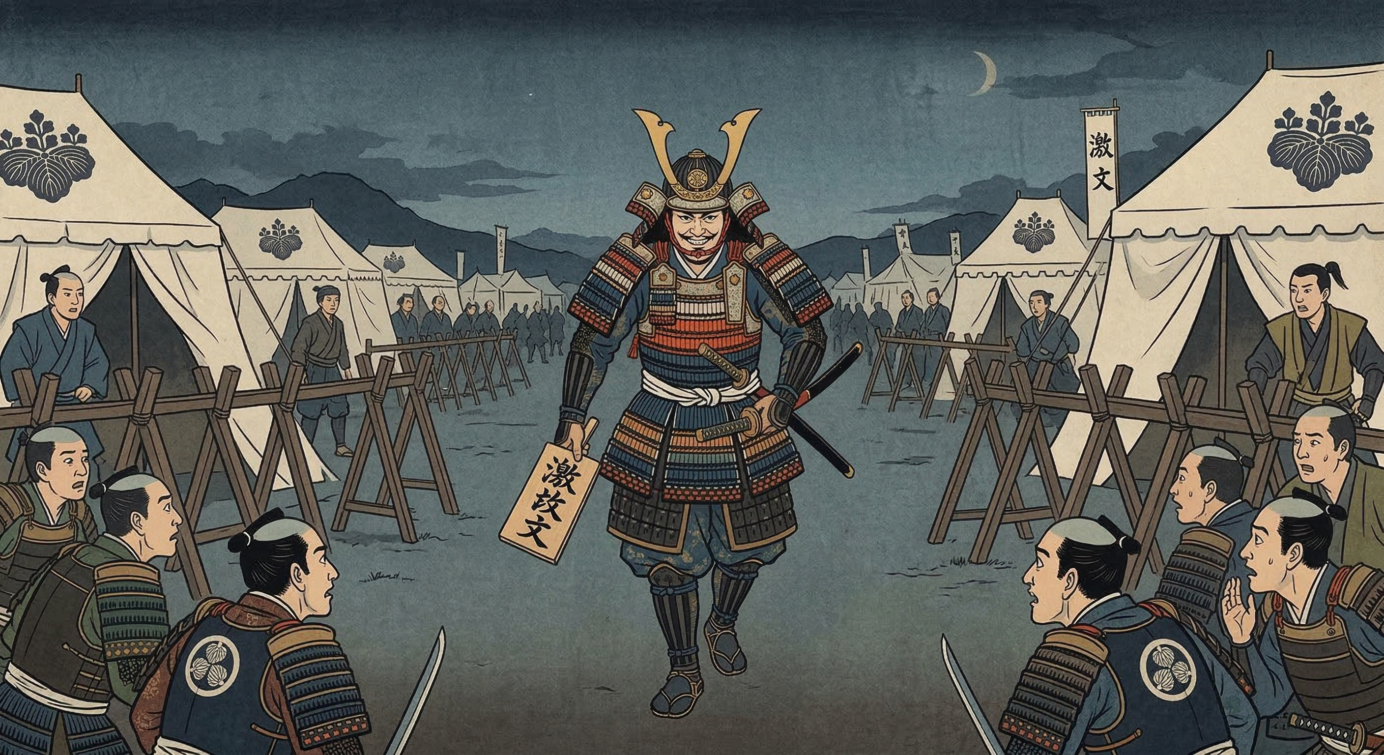 徳川四天王・榊原康政の「十万石の檄文」事件を解剖。小牧・長久手の戦いで秀吉を激怒させた檄文の真実と、密書を懐に敵陣を通る逸話に隠された知略と胆力を描く。