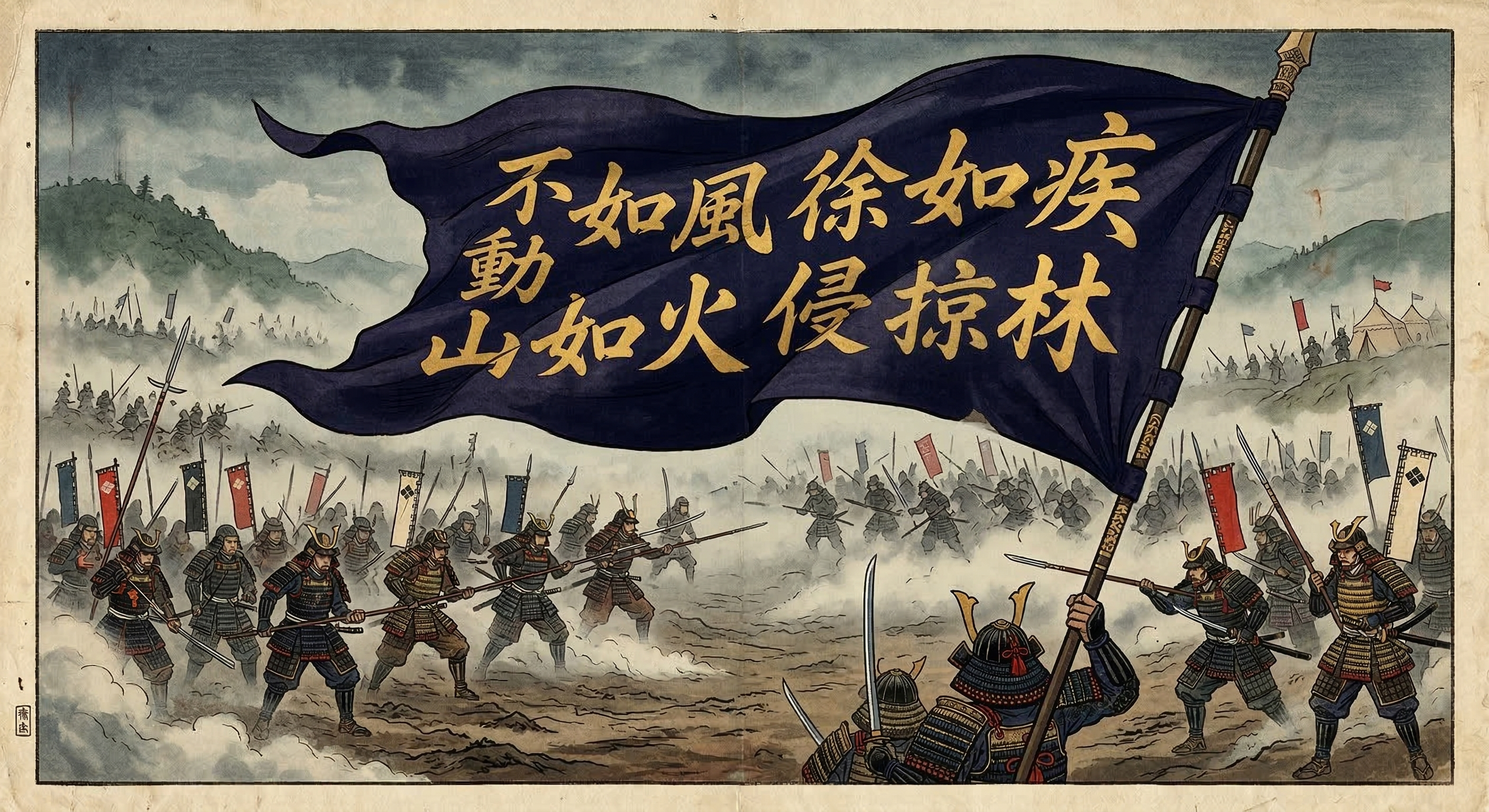 武田信玄～「風林火山」の旗で機動戦示す～