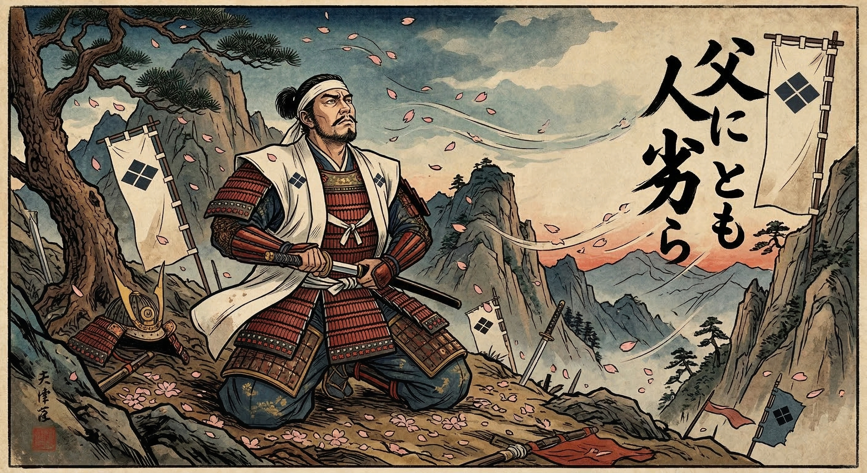 武田勝頼が「父に劣るとも人に劣らじ」と叫んで自刃した逸話の真偽を検証。史料にはないが、偉大な父の影に苦しみ、武人としての誇りを貫いた勝頼の心理的真実を象徴。