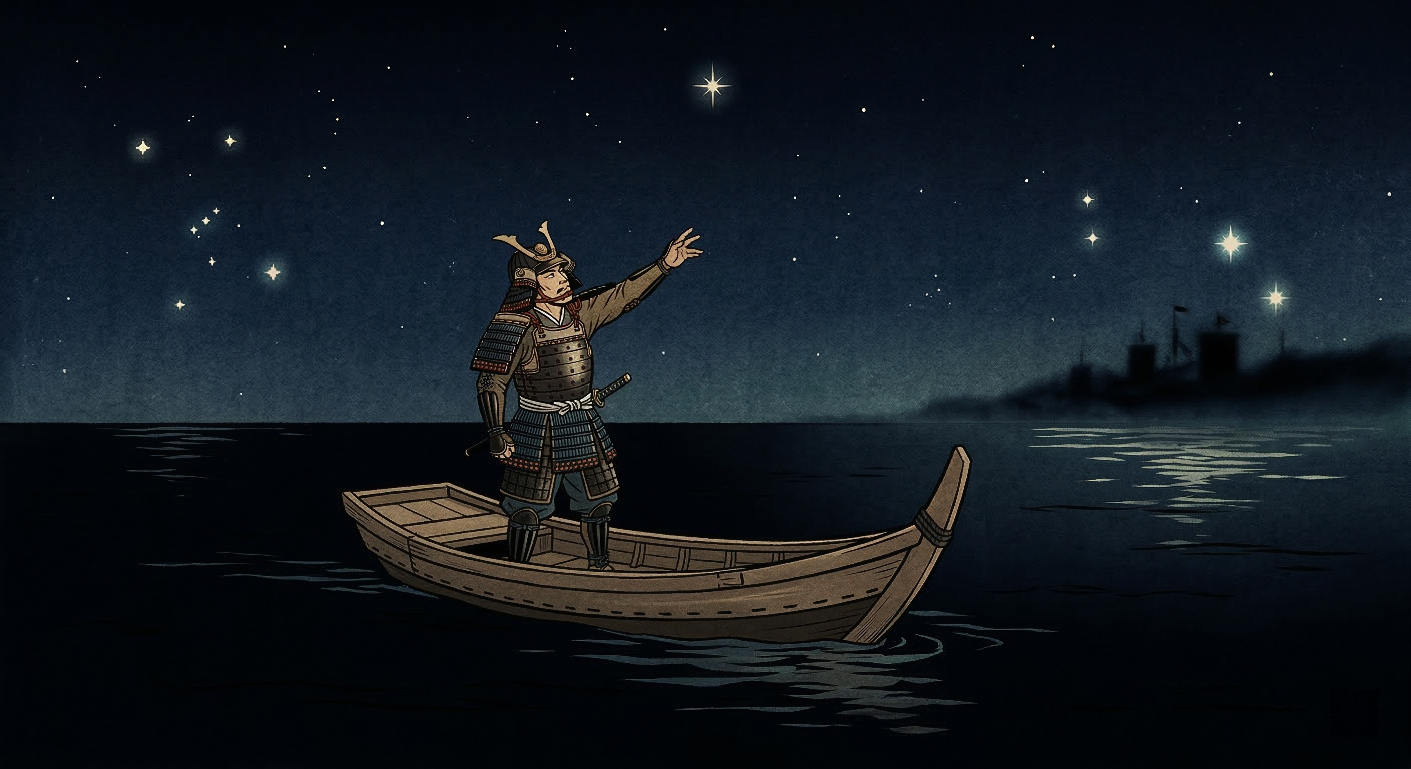 戦国水軍兵による夜間敵船捕捉術を復元的考察。星辰を羅針盤とする観測術、潮の流れと星の動きから敵船の未来位置を読む予測術など、失われた知恵の体系を解明する。