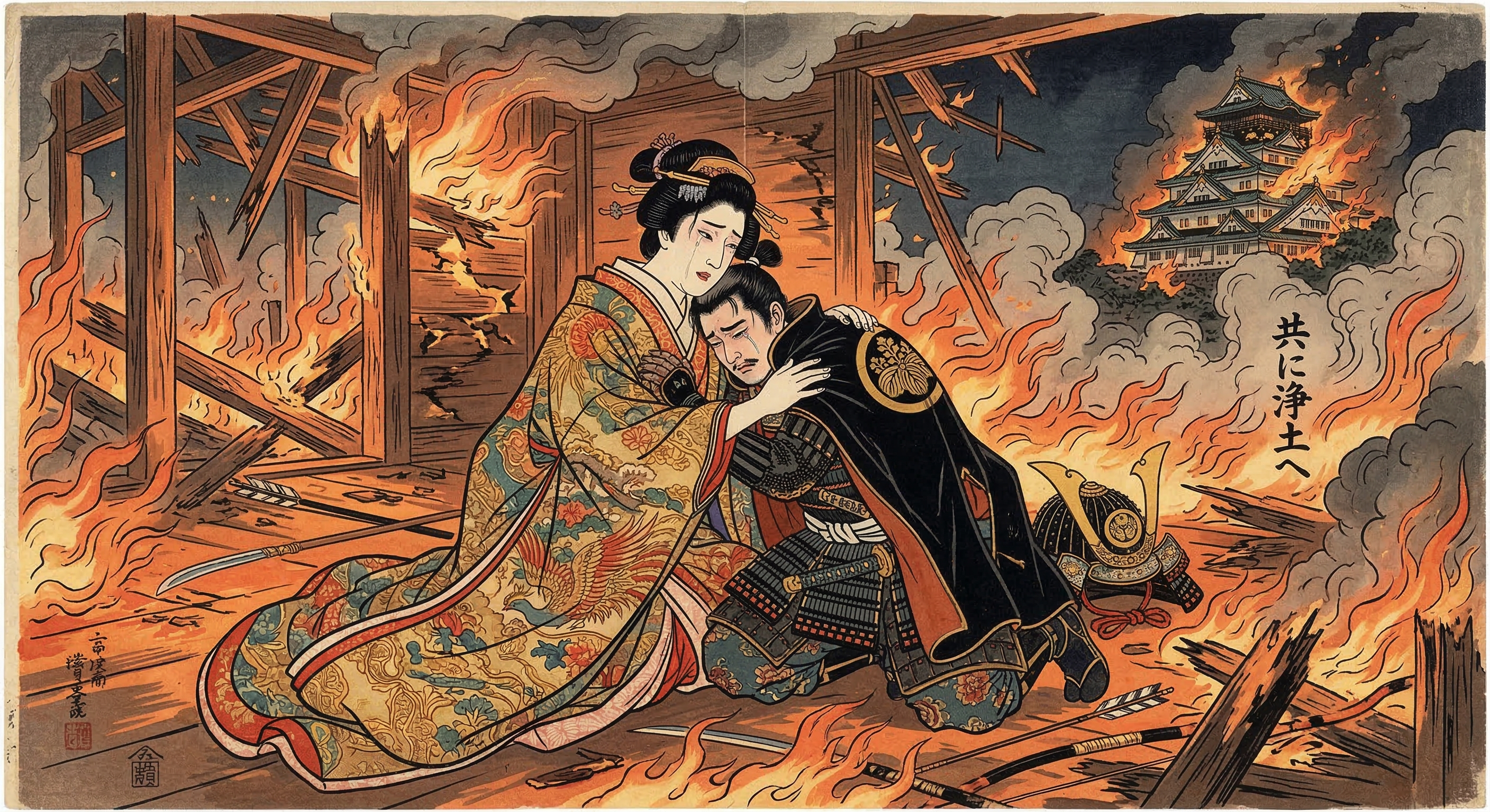 淀殿の「母もまた戦の華」逸話を徹底考証。史料から大坂城落城の真実を解明し、創作された母性愛譚が持つ歴史的・文化的意味合いを深く掘り下げる。