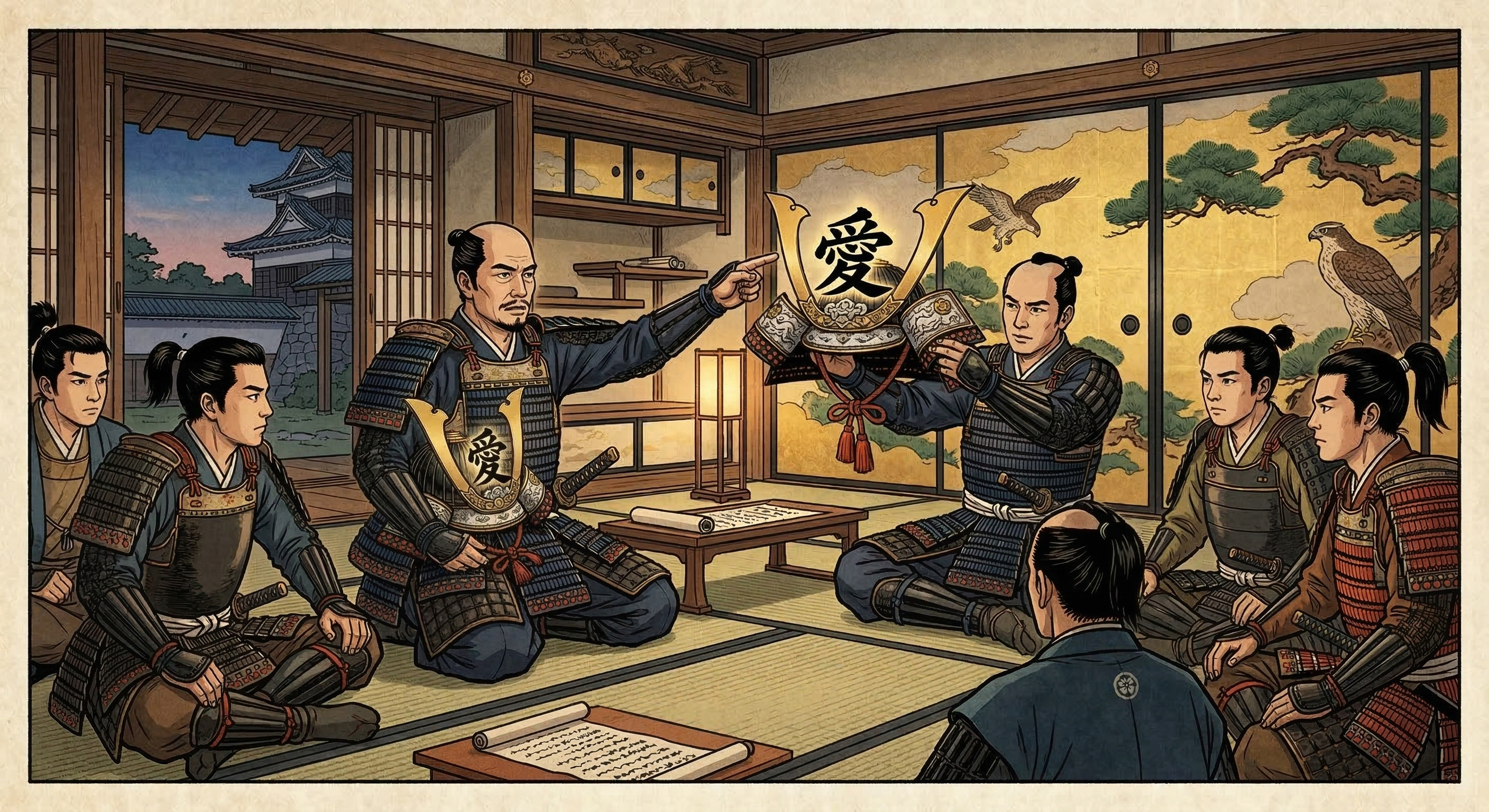 直江兼続の「愛」の兜にまつわる逸話の真偽を検証。軍神信仰から愛民の心へと変遷した「愛」の解釈と、米沢藩再建に尽力した兼続の仁政を深掘りする。