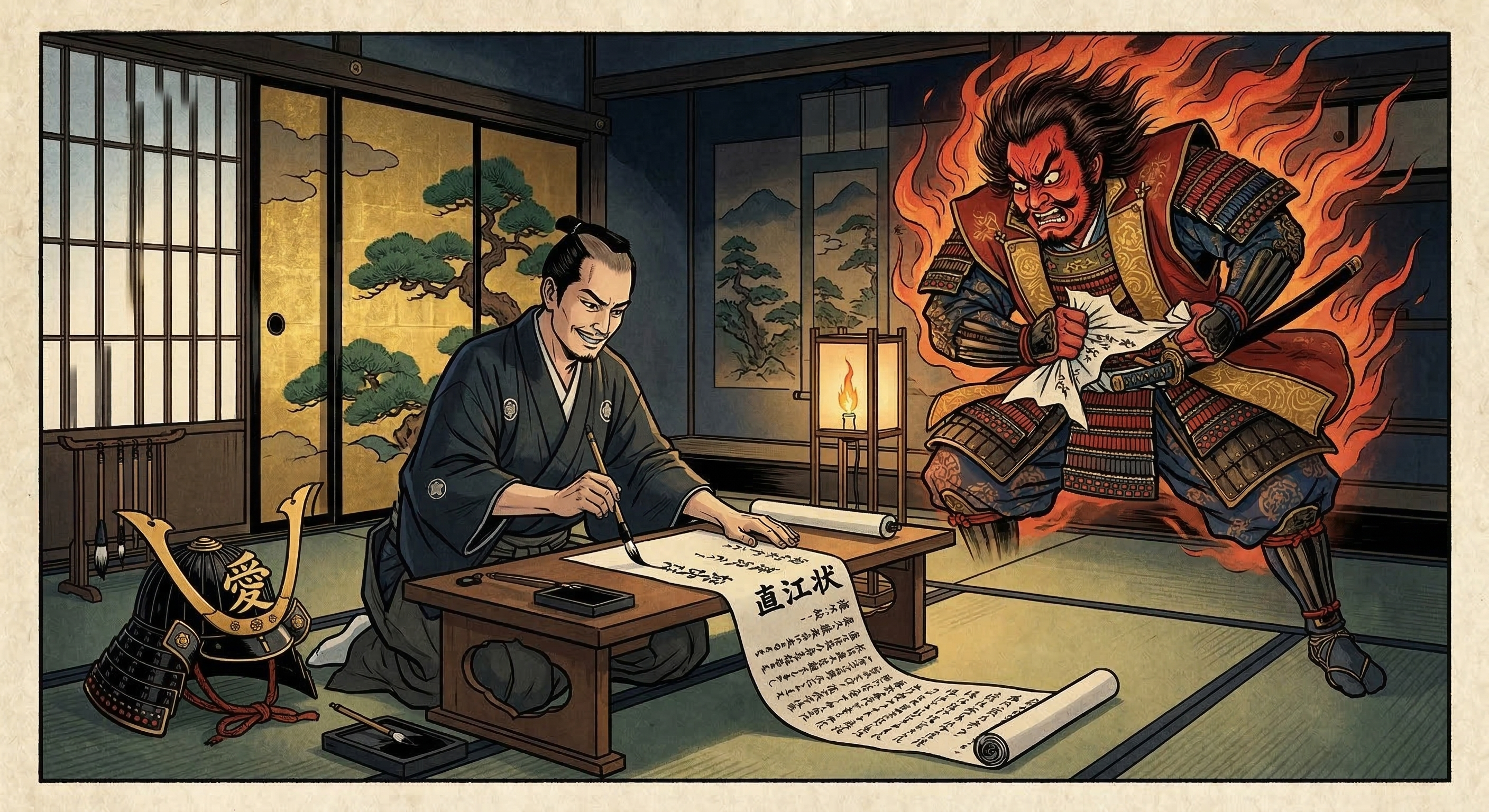 直江兼続が徳川家康に送った「直江状」を分析。その皮肉と論理で家康を挑発し、関ヶ原の戦いの引き金となった経緯と、書状の史料的価値を考察する。