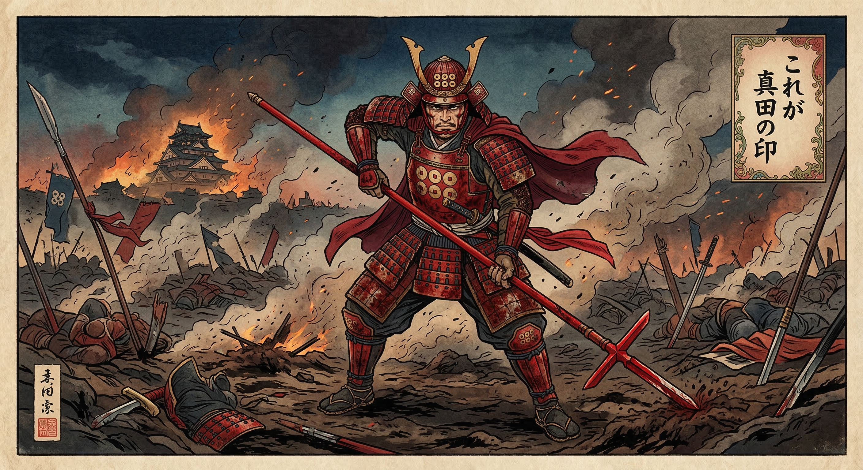 真田信繁～最期に槍突き「真田の印」と武勇示す～