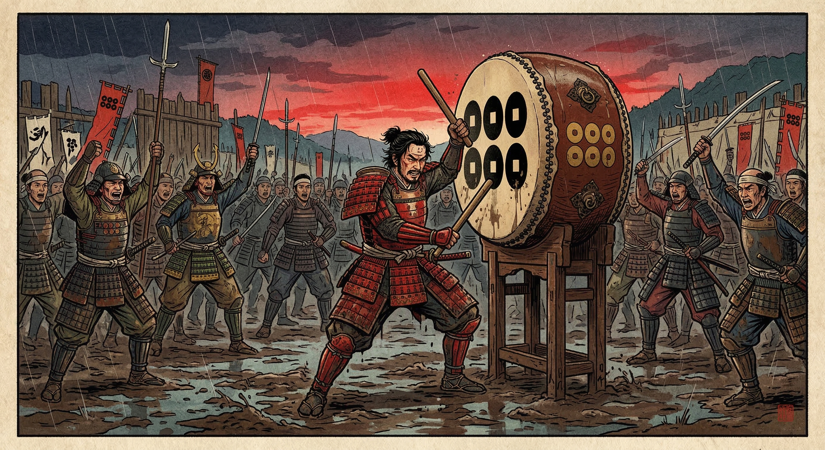 真田幸村～城外の陣で味方励ます太鼓叩く～