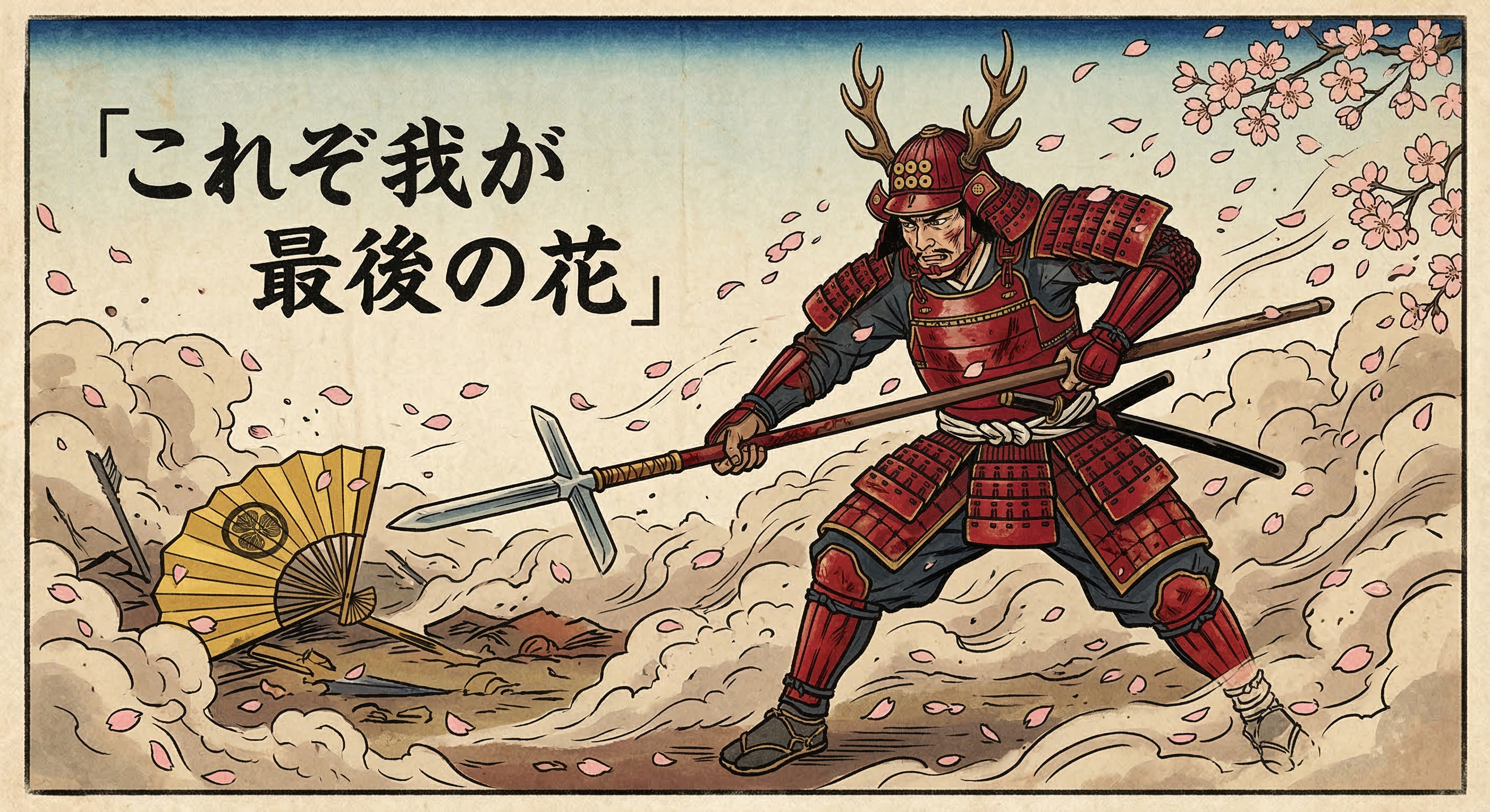 真田幸村は、大坂夏の陣で家康を二度退かせた壮絶な突撃を敢行。「最後の花」と散った逸話は、武士の滅びの美学と忠義を象徴し、敵からも「日本一の兵」と称賛された。