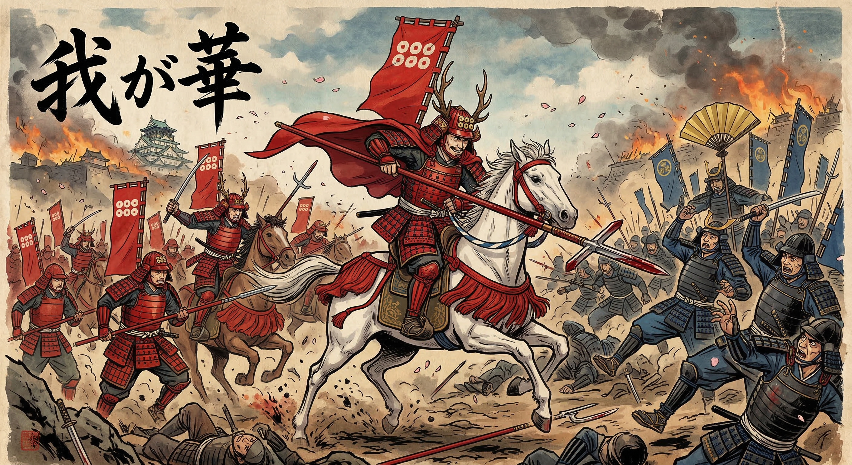 真田幸村～家康本陣に突撃前、「我が華」～