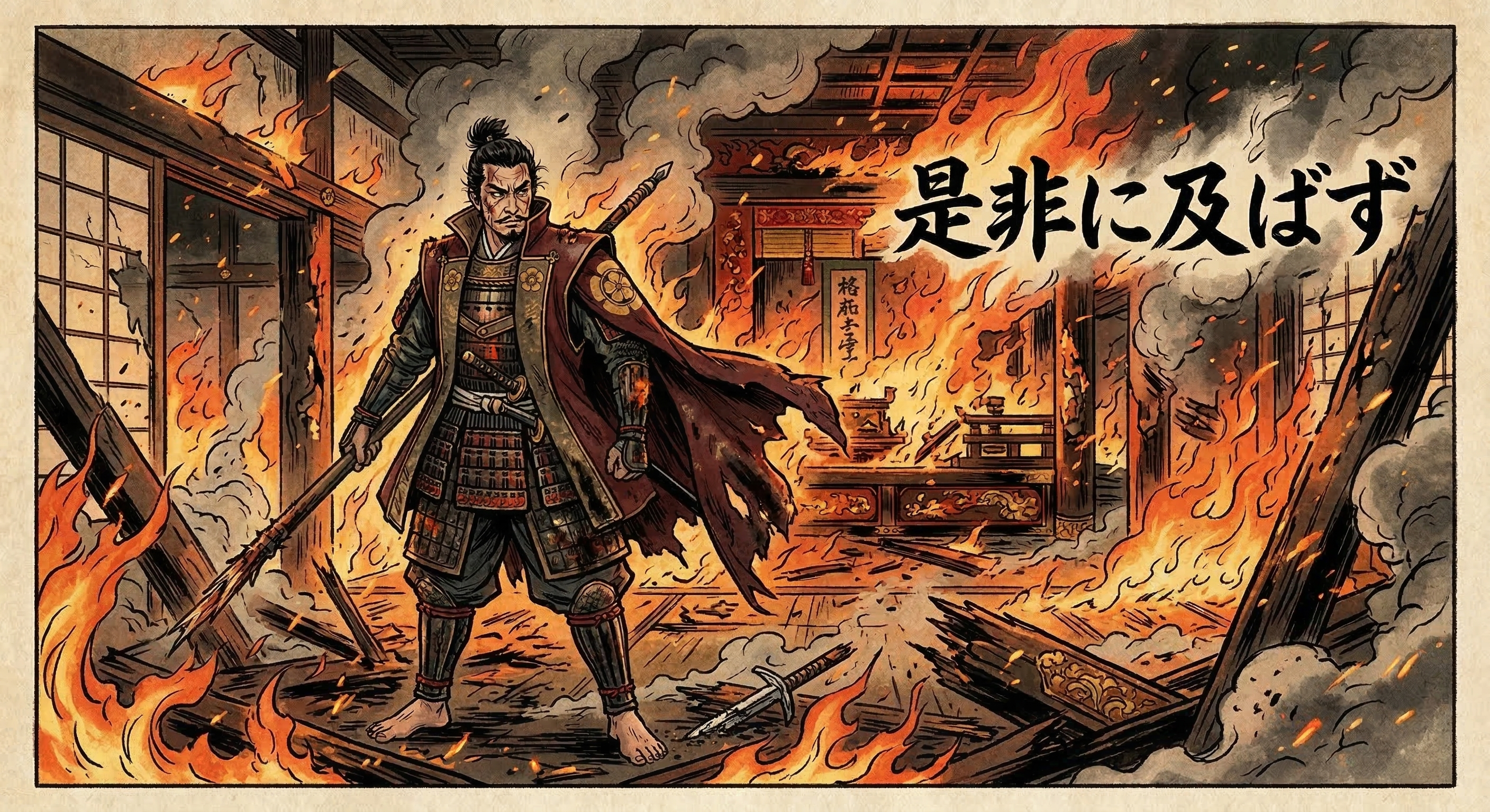 本能寺の変で織田信長が発した最期の言葉「是非に及ばず」を、その背景、多層的な意味、史料的信憑性、そして後世に与えた影響まで含めて徹底的に分析・考察する。