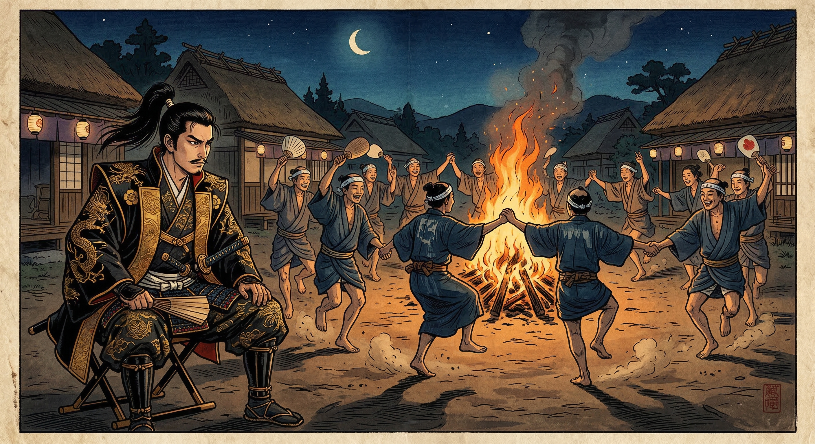 織田信長～踊り好き百姓集め盆踊り見て戦術～