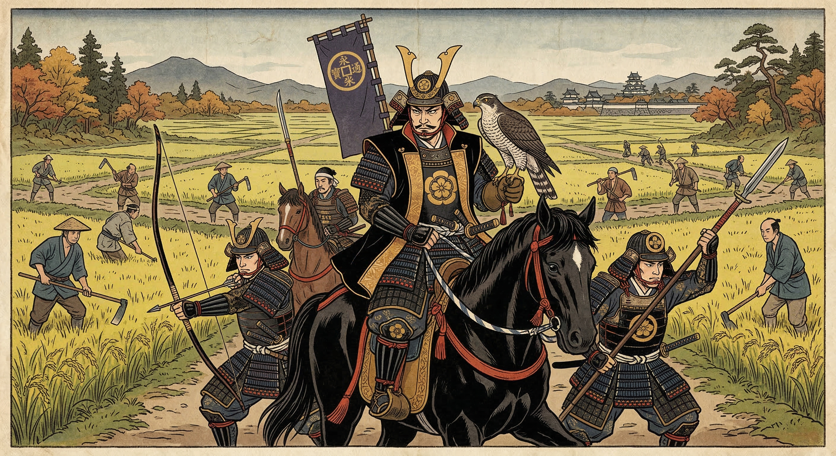 織田信長～鷹狩中に敵兵を見抜き、戦備～