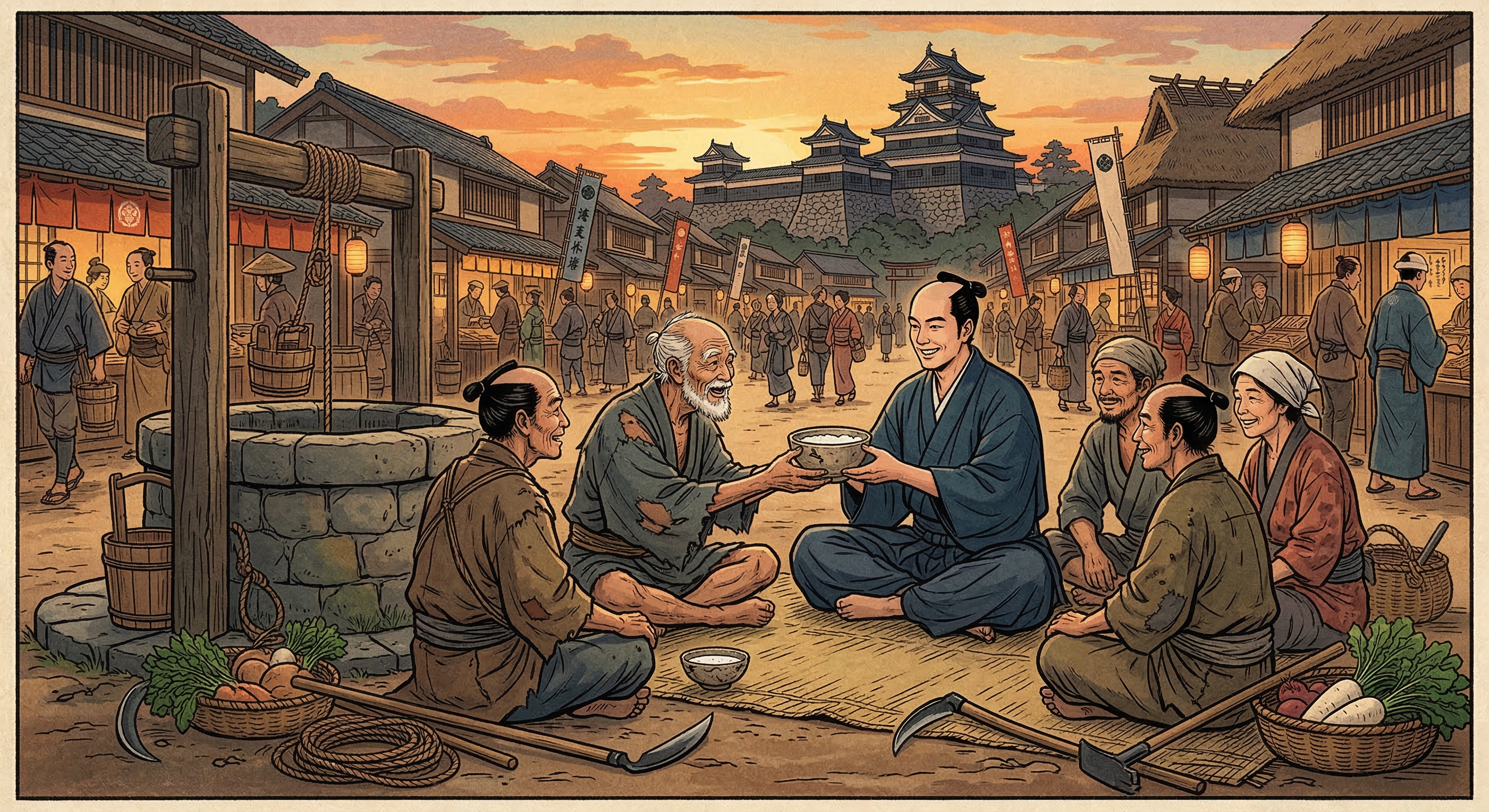 織田信雄と農民の酒宴の逸話は史実ではないが、彼の複雑な人物像と後世の人々の理想の君主像を映し出す。地域で語り継がれた歴史の多層性を示す。