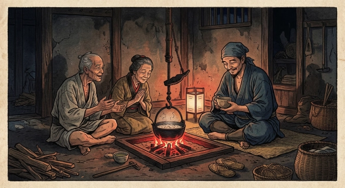 豊臣秀吉　～関白任命夜、庶民と昔を語る～