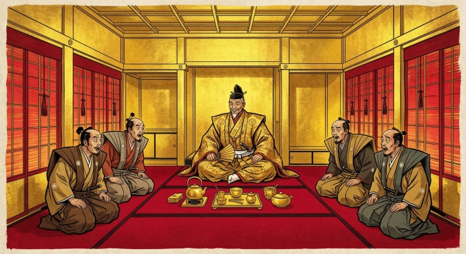 豊臣秀吉　～黄金の茶室披露諸侯驚かす虚栄譚～