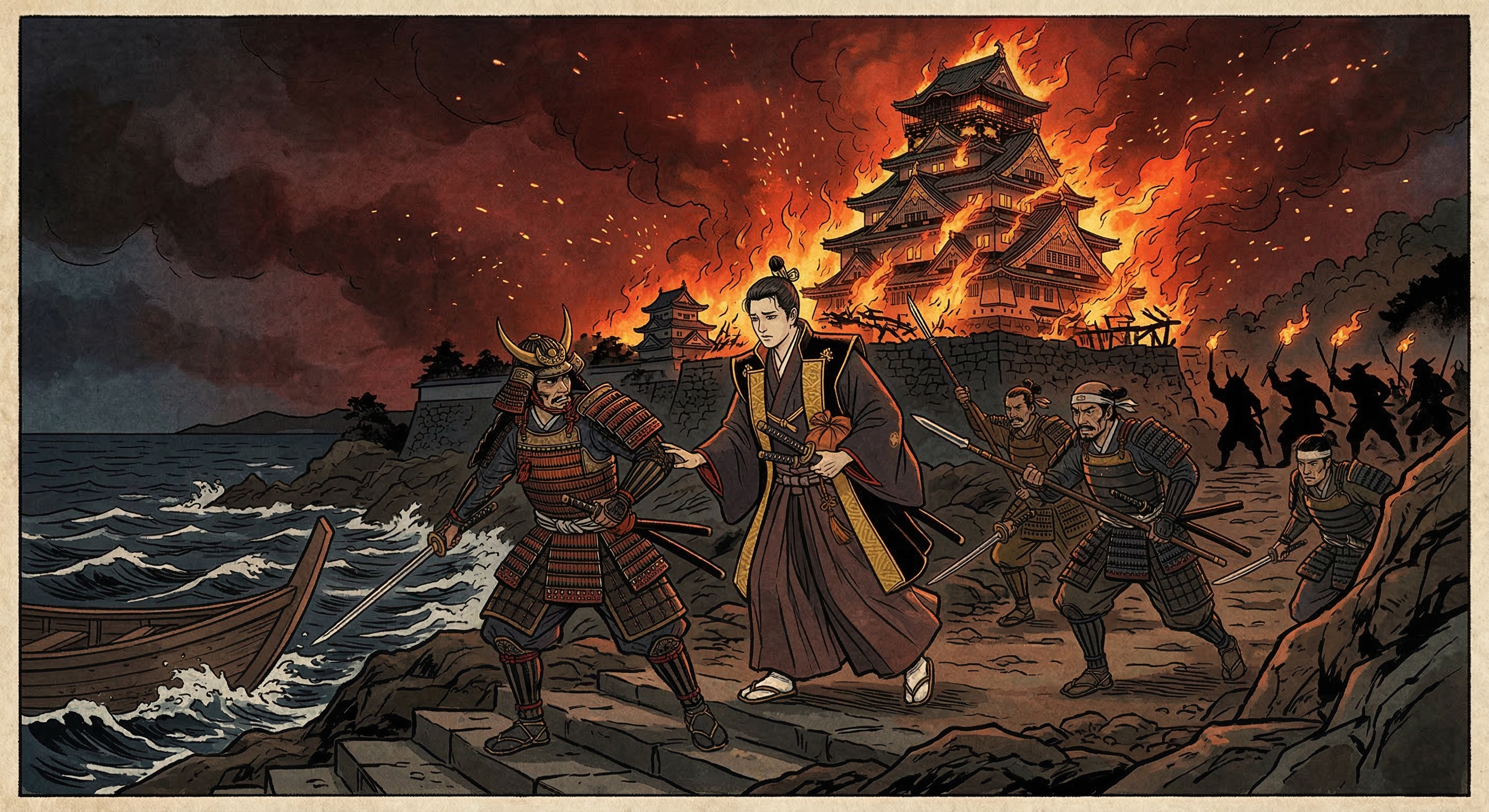 豊臣秀頼の薩摩生存譚を徹底検証。大坂城炎上からの脱出行、薩摩での潜伏、伝説を支える痕跡と史料を分析し、民衆の願いが織りなす「もう一つの歴史」を解き明かす。