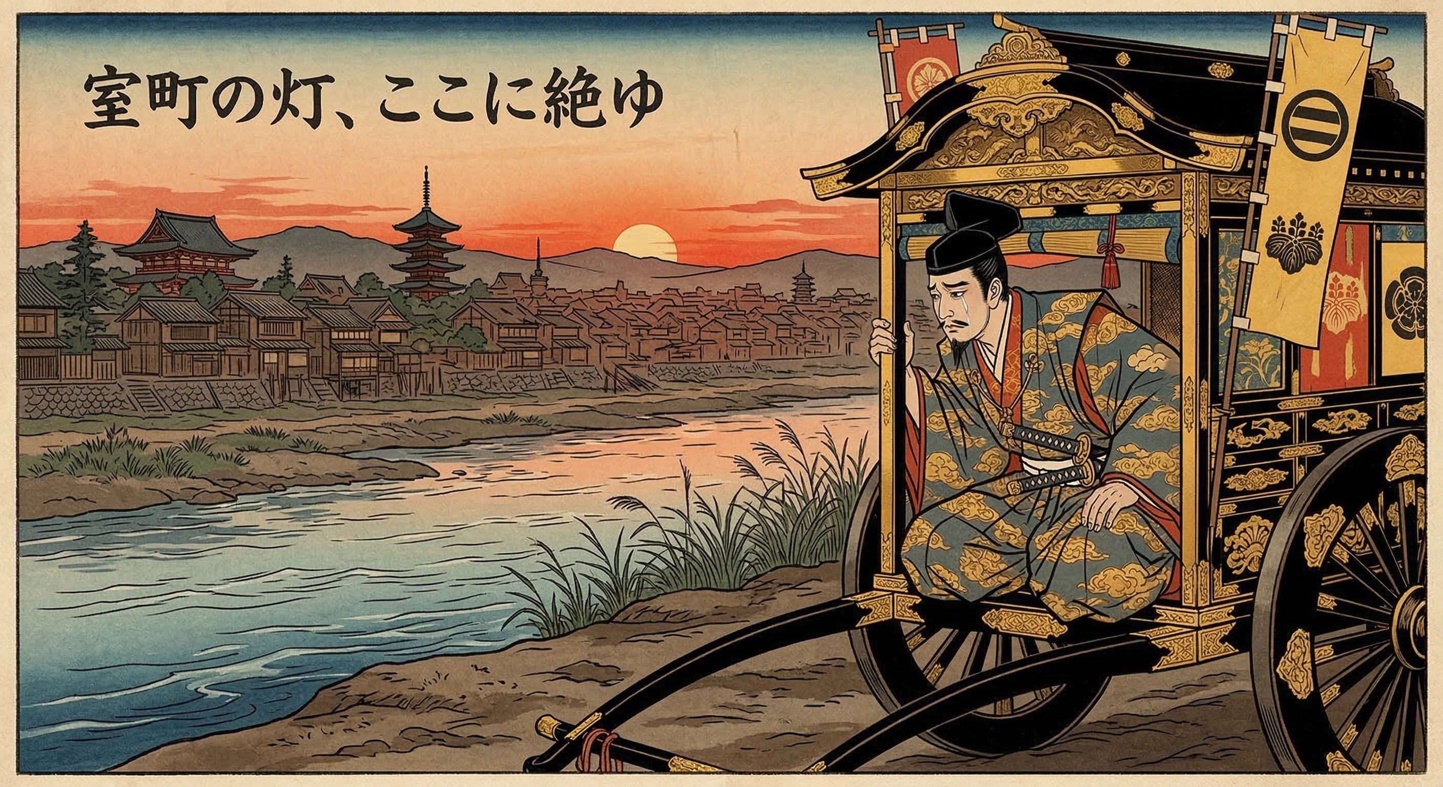 足利義昭が三条河原で涙し「室町の灯絶ゆ」と語った逸話の史実性を検証。信長追放後の義昭の粘り強い政治活動と、物語が持つ歴史的意味を解説する。