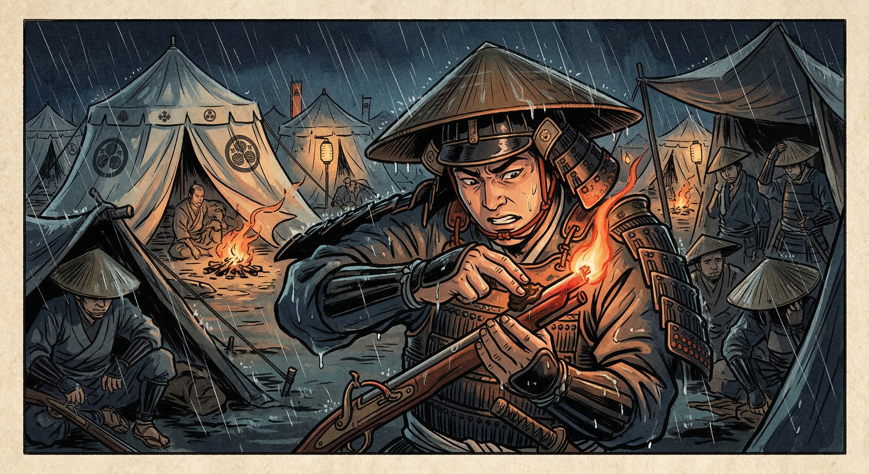 足軽兵～鉄砲火絶やさぬよう味噌で火縄守る～