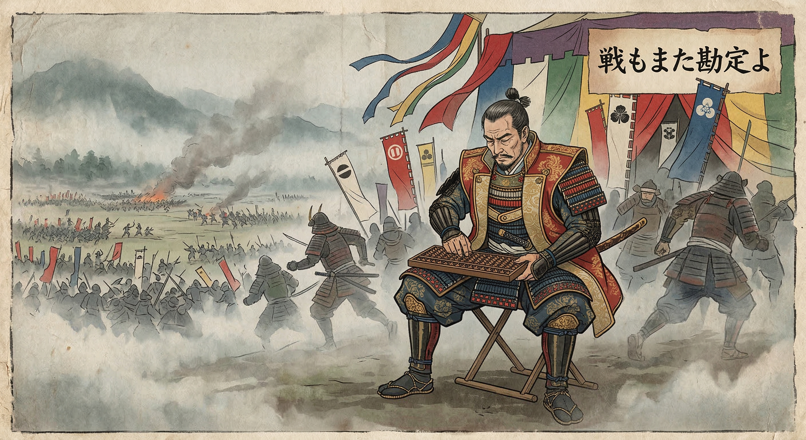 豊臣政権の財政を担った長束正家。関ヶ原で算盤を握った逸話の真偽を検証し、計算を超えた人間の裏切りに直面した彼の悲劇的な生涯を考察する。