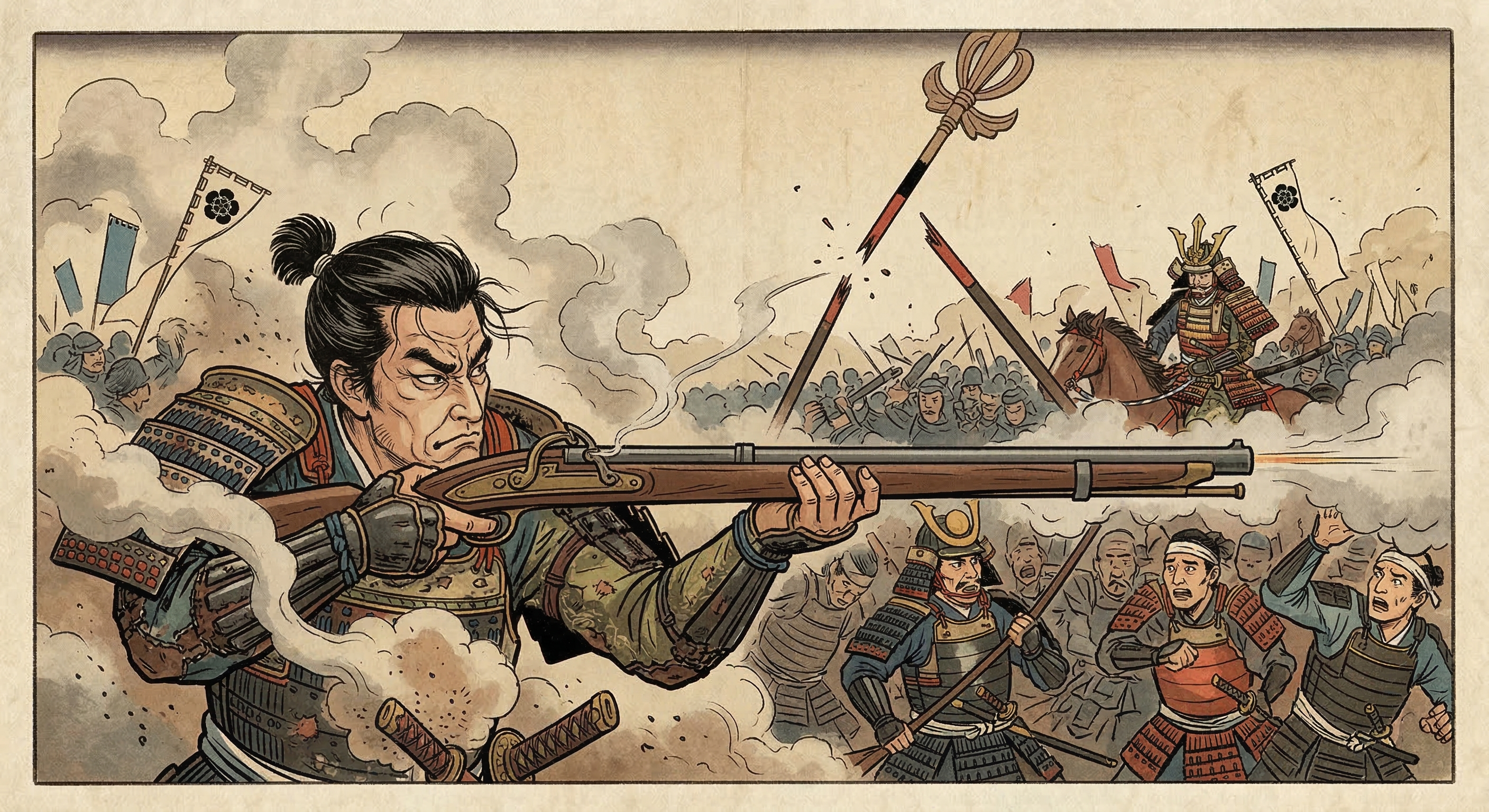 雑賀孫市～信長の馬印を遠撃ちで撃ち折る～