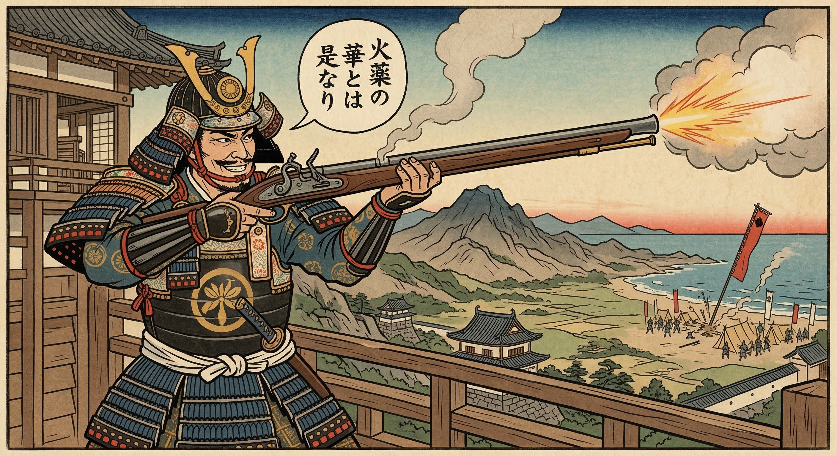 雑賀孫市～敵旗を撃ち抜き火薬の華と語る～