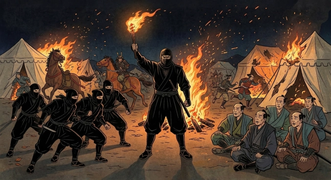 風魔小太郎　～敵陣に忍び入り混乱させる夜襲～