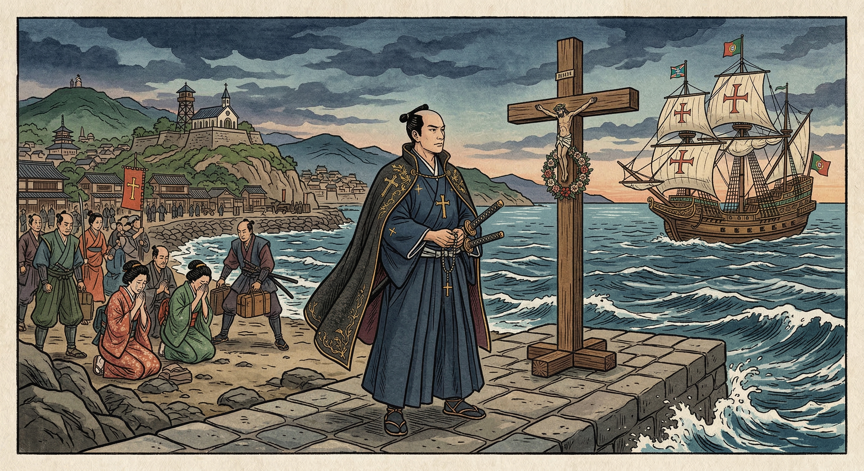 高山右近の「信は我が国」逸話は、信仰のため全てを捨て国外追放されたキリシタン大名の揺るぎない生涯を象徴。その史実性と殉教の深層を考察する。