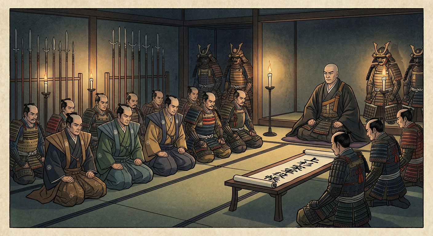 上杉謙信は1570年頃、領国統治と対外戦略改革のため軍役帳を整備。近代的動員体制構築と家臣団統制を目的とし、謙信の軍事思想を反映した実践的なもの。