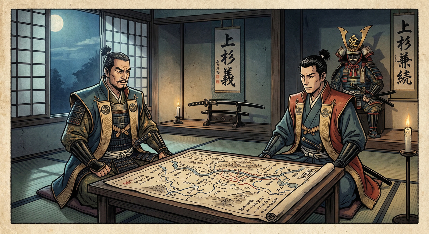 秀吉は家康牽制のため上杉景勝を会津120万石へ転封。景勝は軍備増強し、直江状で家康を挑発。これが会津征伐を招き、関ヶ原の戦いの引き金となる。上杉家は減封されるも存続した。