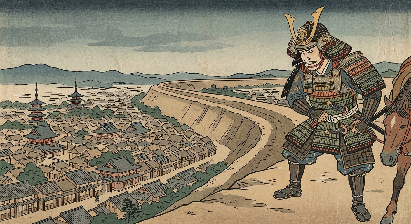 文禄元年（1592年）、豊臣秀吉は朝鮮出兵という国家的危機に対応するため、京都の御土居を首都防衛と統治強化のための戦略的事業として補修した。これは豊臣政権の危機管理能力と中央集権化を示す。