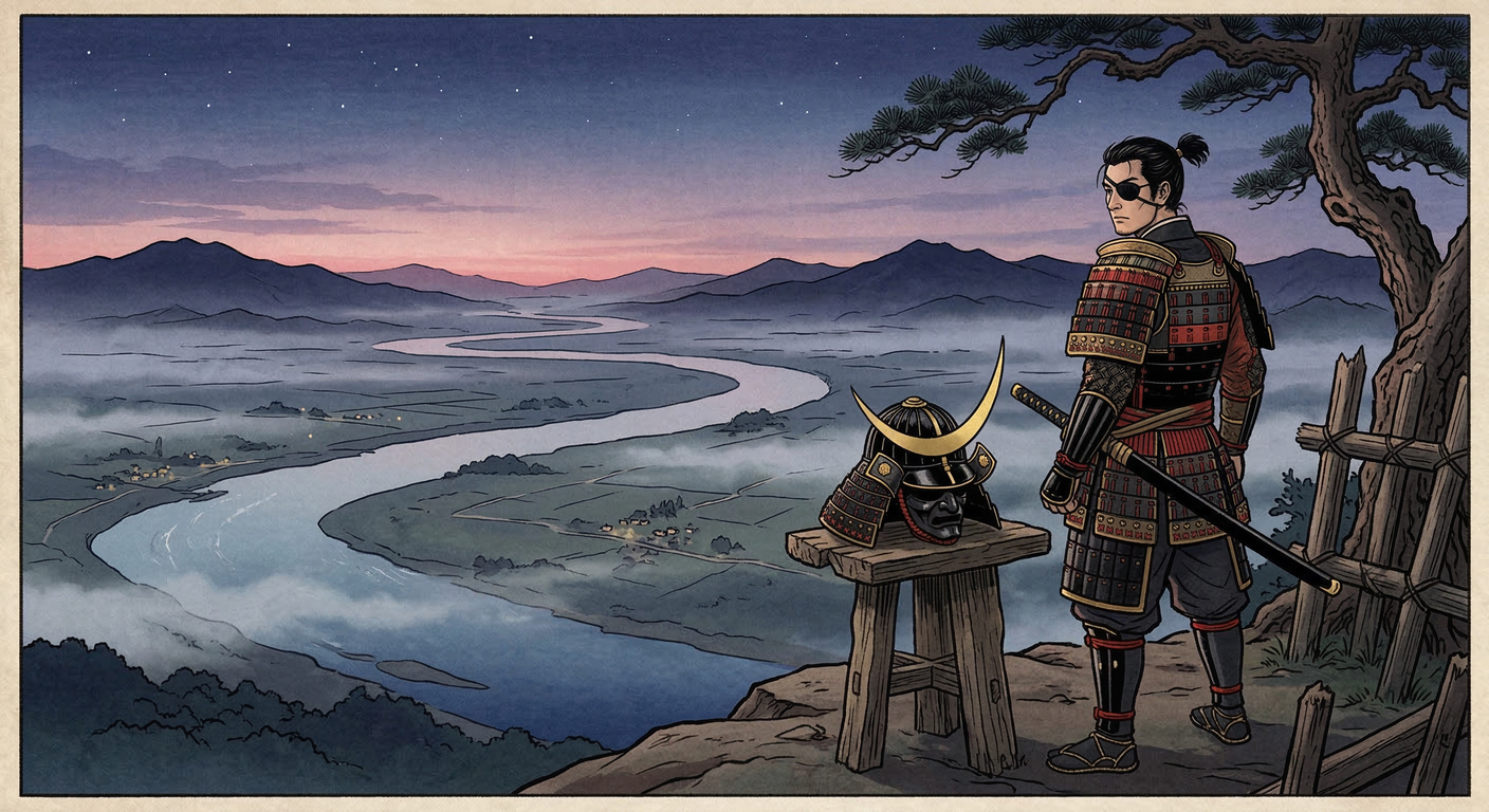 慶長8年、伊達政宗は仙台へ遷府。関ヶ原後の戦略転換で、青葉山の要害と平野を活かし、天守なき城と計画的な城下町を築いた。北上川改修と石巻港整備で経済基盤を確立し、「杜の都」の礎を築く。