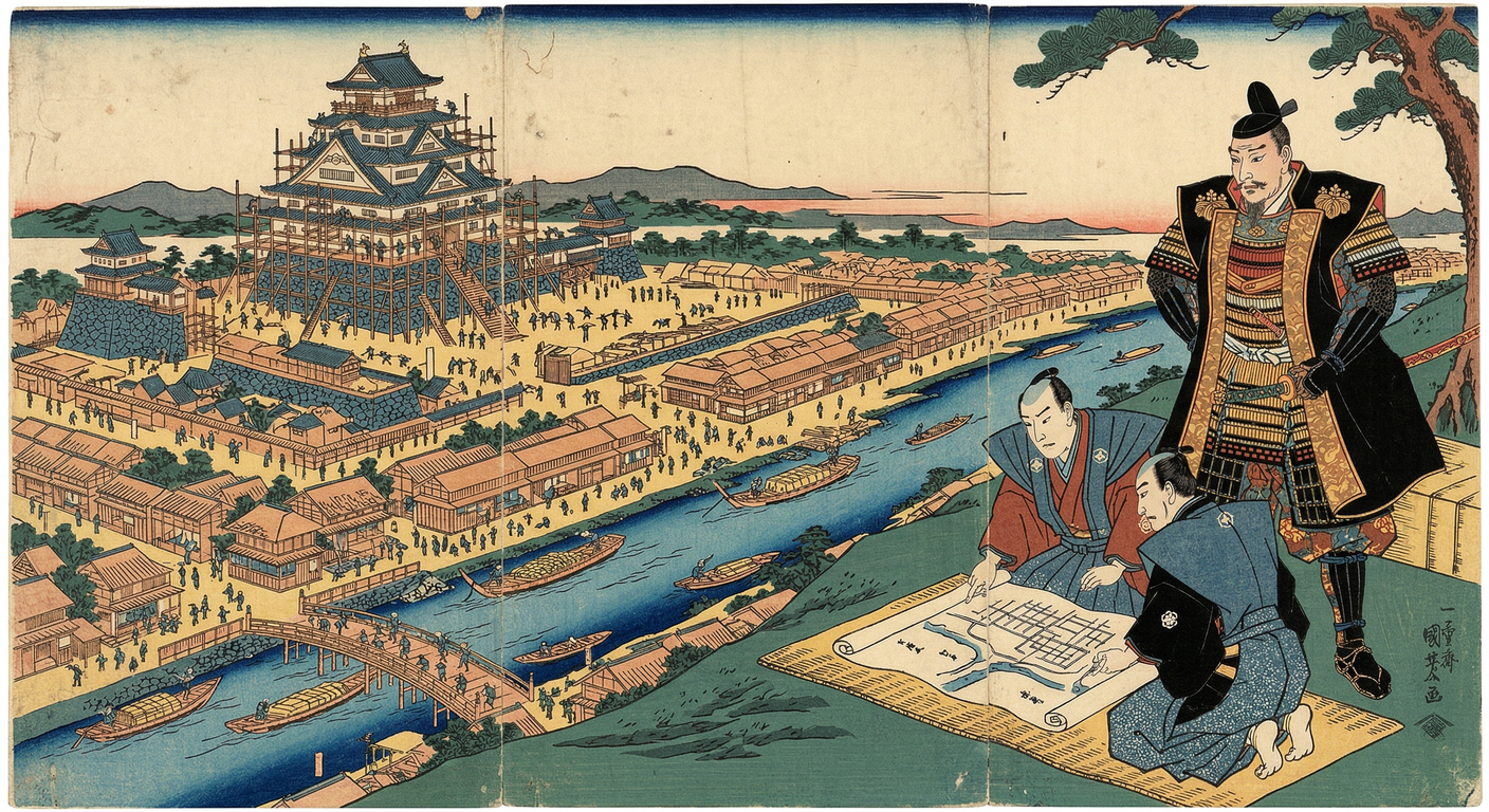 文禄3年、豊臣秀吉は伏見を事実上の首都とする国家プロジェクトを始動。伏見城築城、宇治川治水、城下町整備を推進し、政権中枢の奉行衆が都市統治を担った。秀吉の個人的意志と国家戦略が融合。