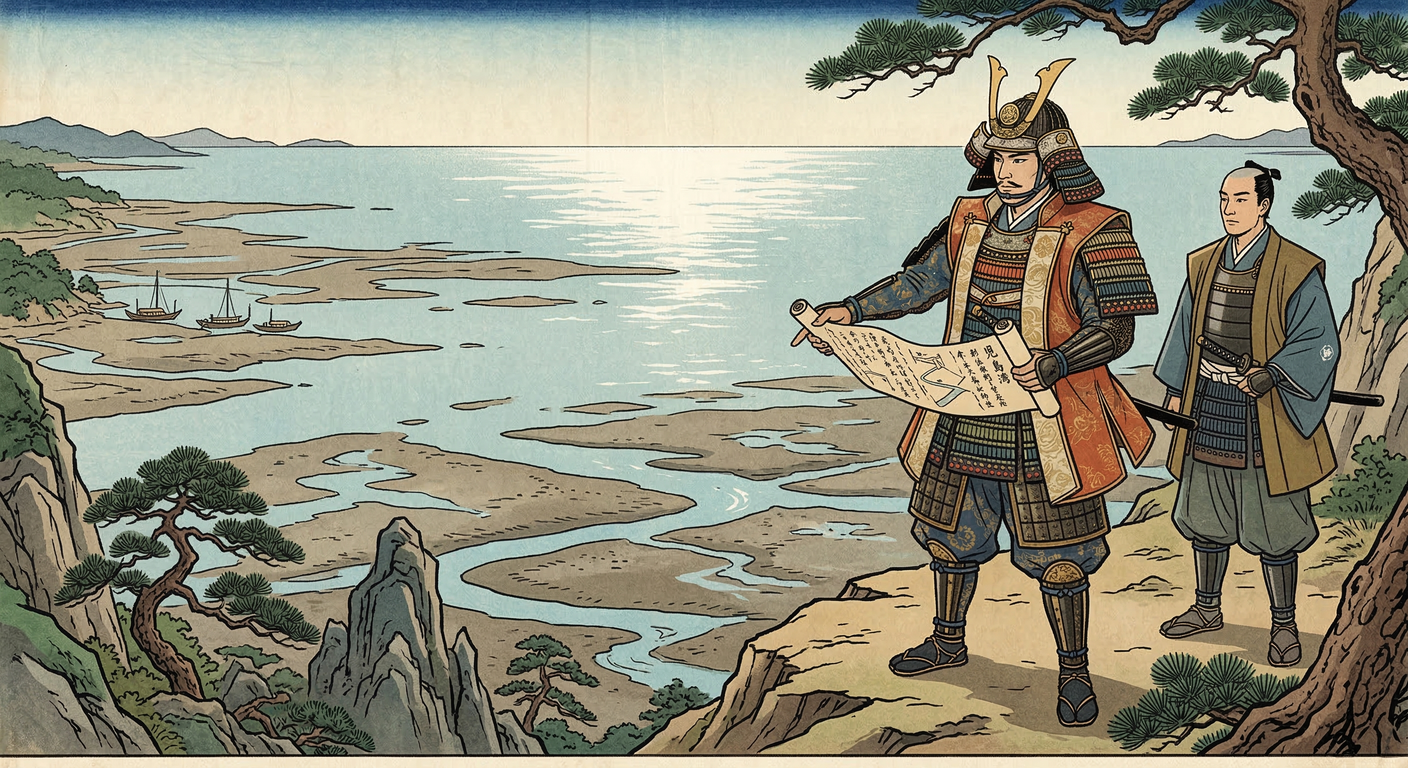 児島湾干拓着手（1580）